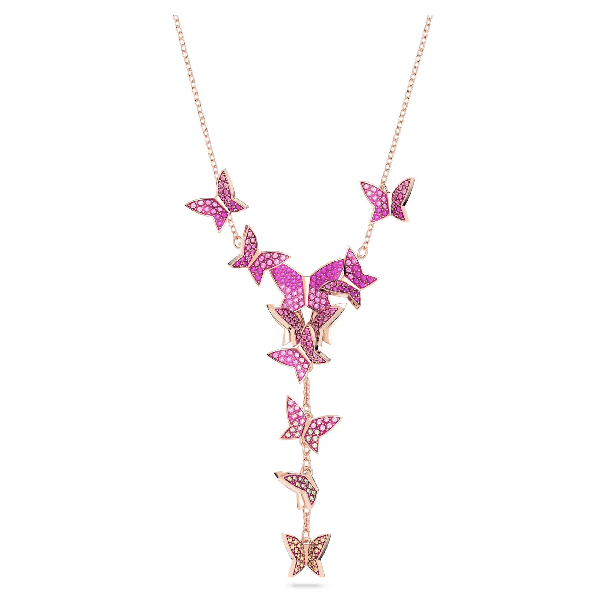 Fabia Y Shape Butterfly Necklace