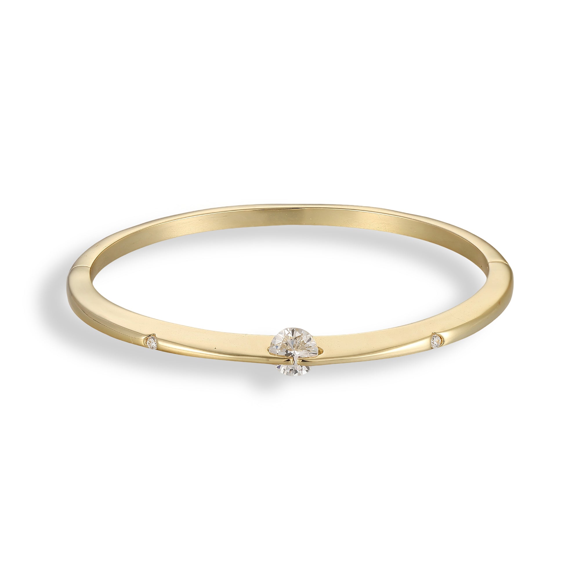 Falkhild 14K Gold Movable Round Bangle