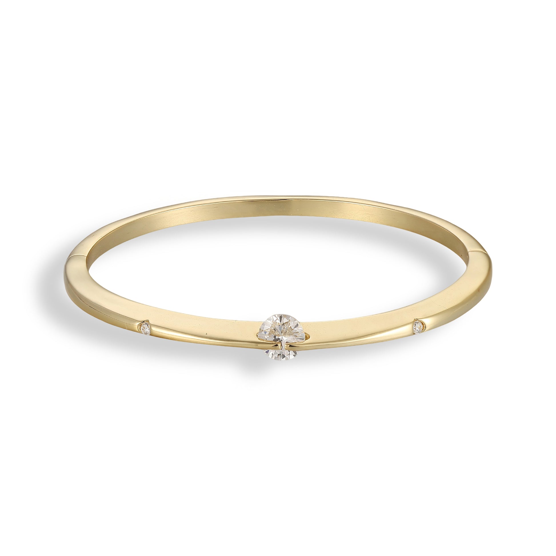 Falkhild 14K Gold Movable Round Bangle