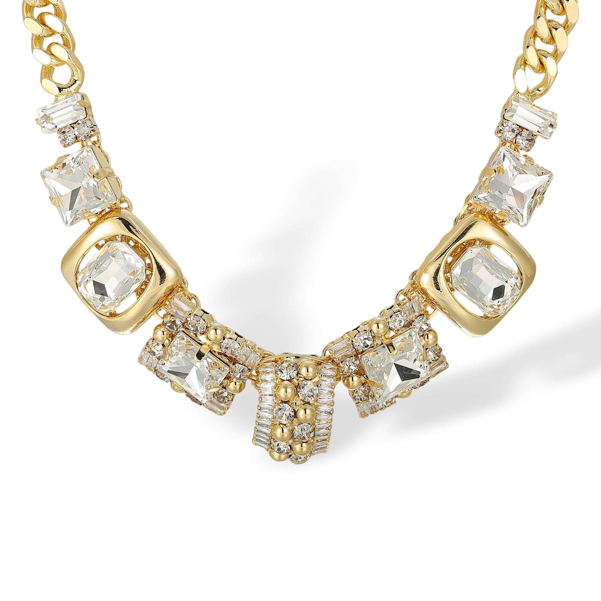 Farnhild 14K Gold Mixed Shape Necklace