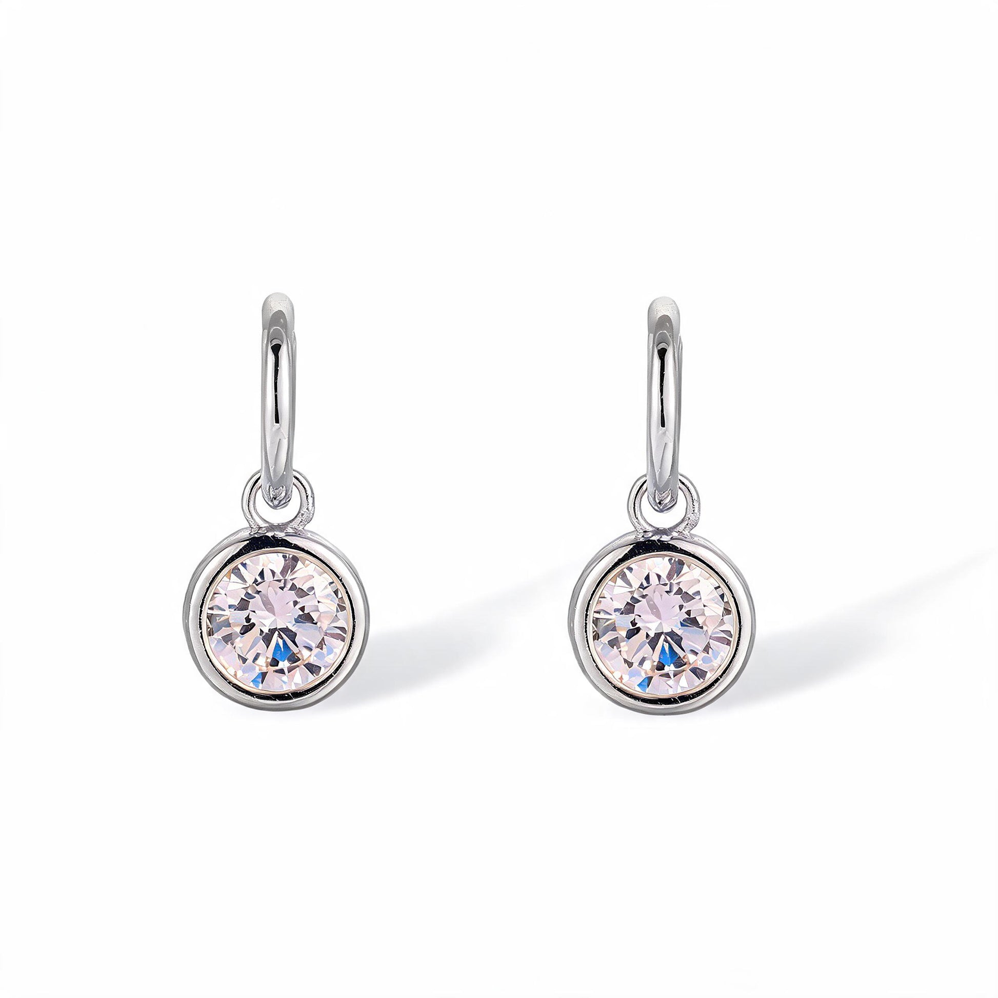 Fastrada 14K Gold Round Bezel Huggie Earrings