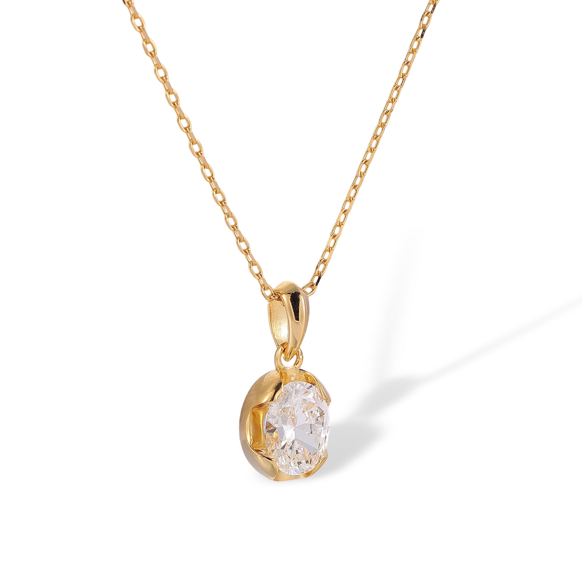 Framlind 14K Gold Oval Necklace