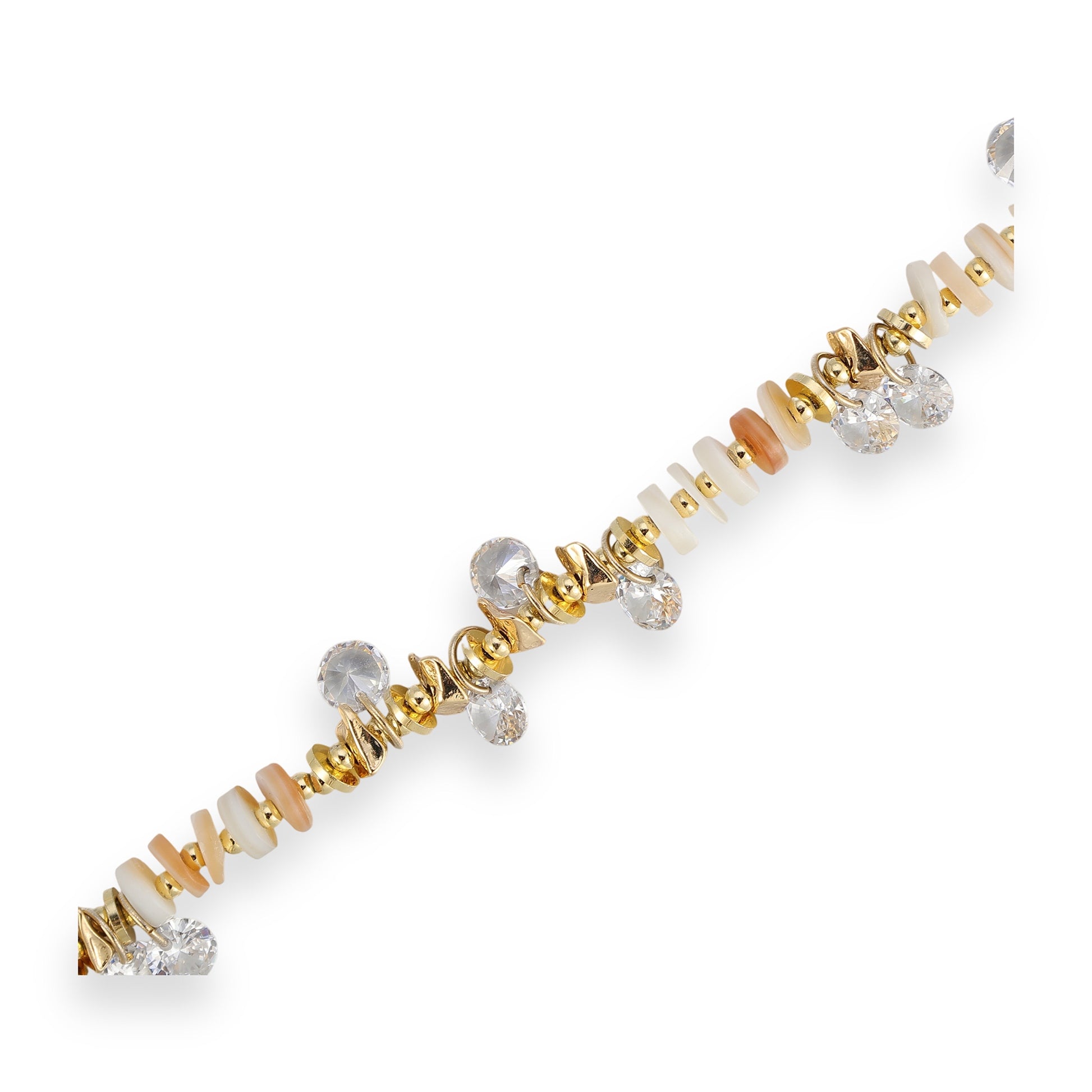 Franka 14K Gold Coconut Shell Crystal Bracelet