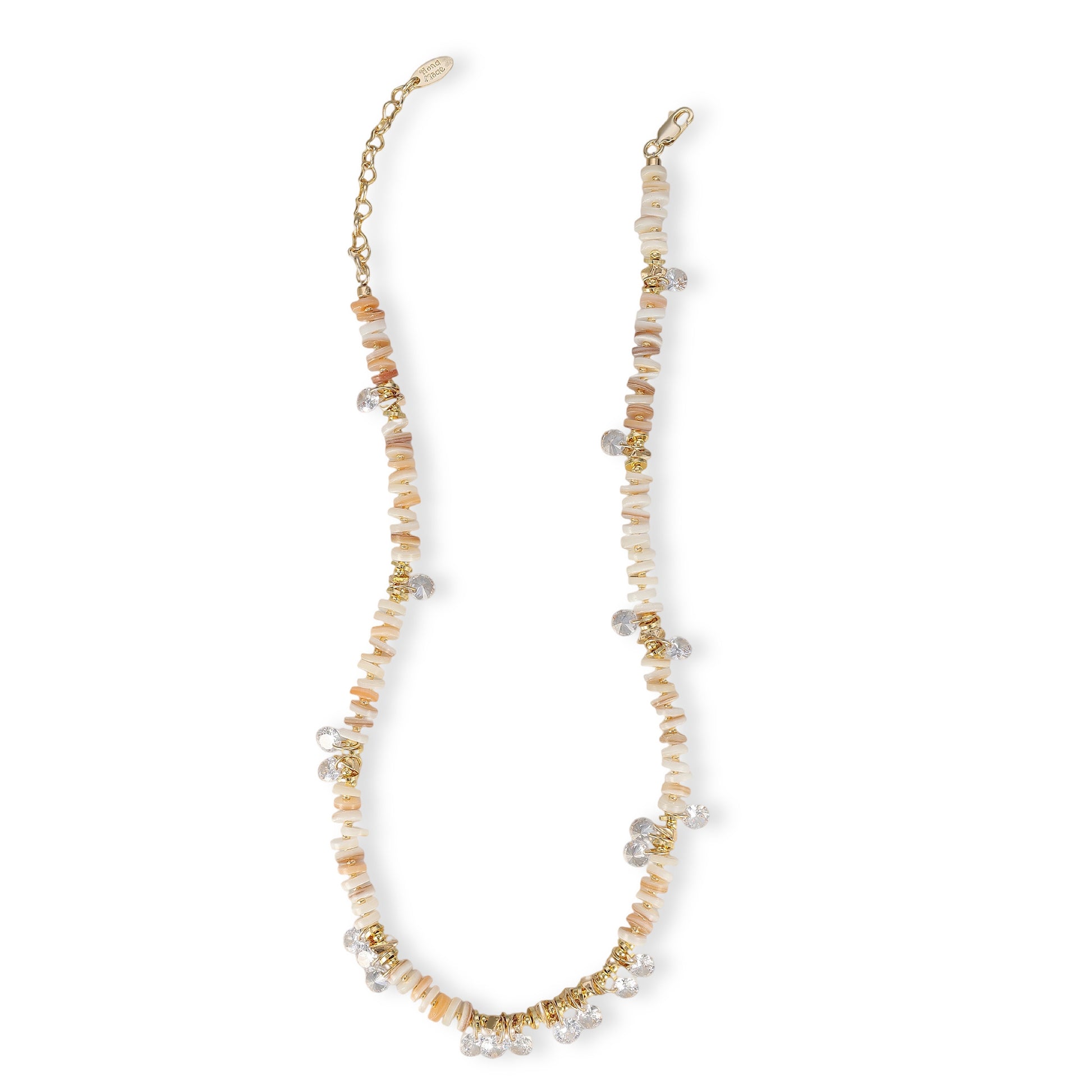 Franka 14K Gold Coconut Shell Crystal Necklace