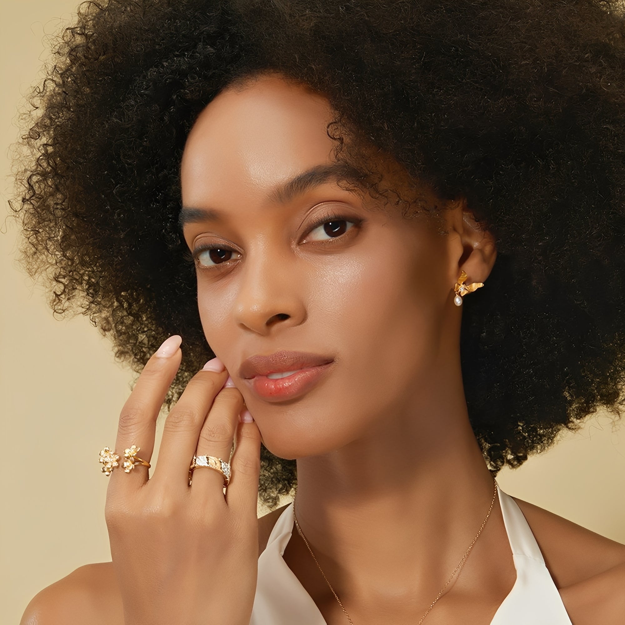 Frauke 14K Gold Leaf Ring