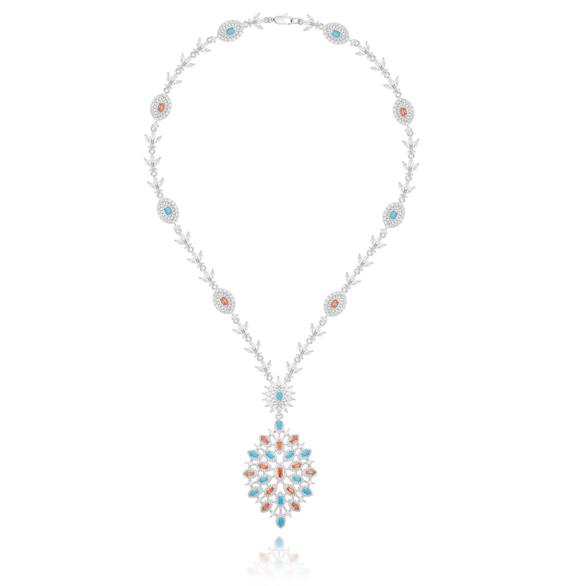 Fredegund Multicolor Snowflake Necklace
