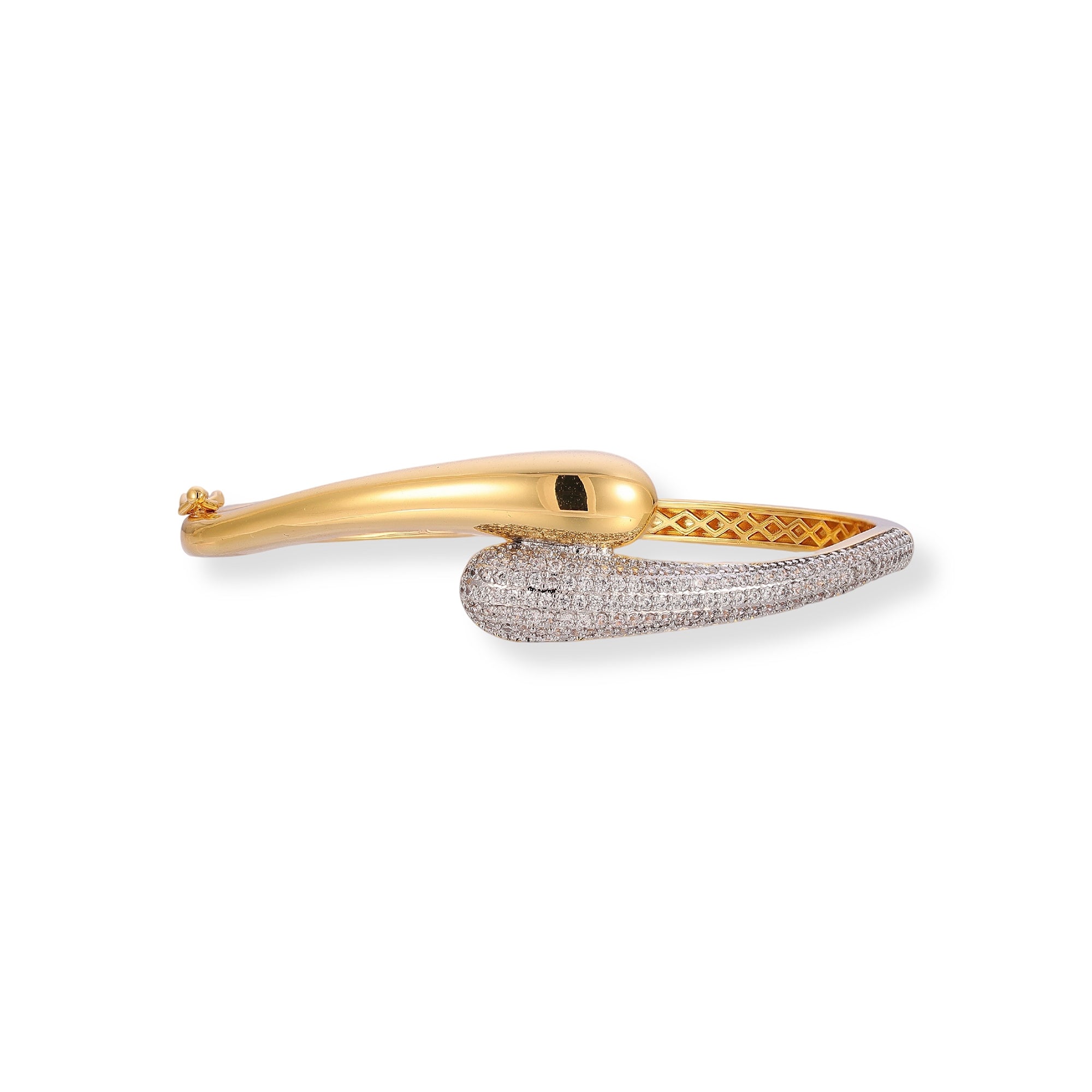 Freya 18K Gold Curve Bangle