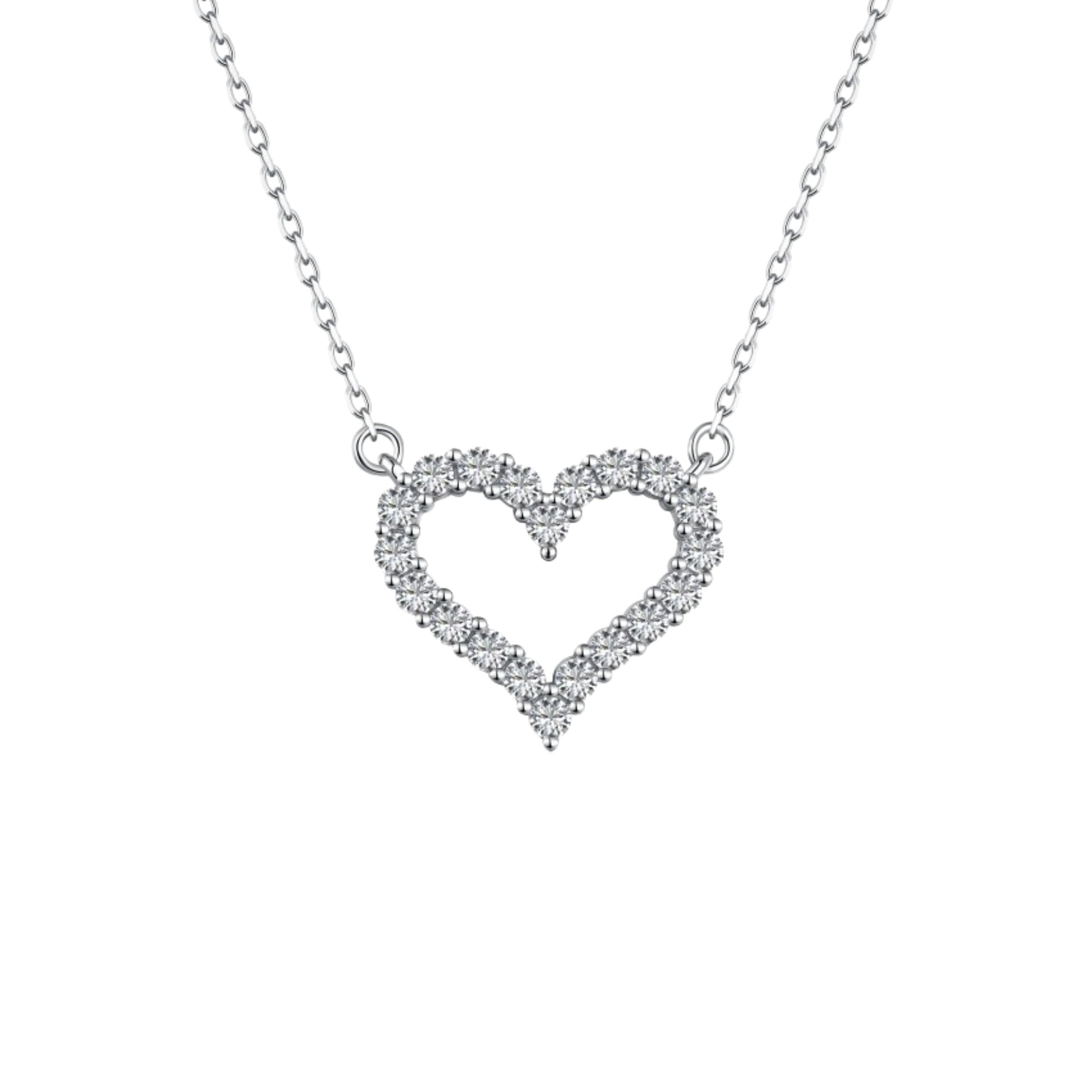 Freyda 18K Gold Hollow Heart Necklace