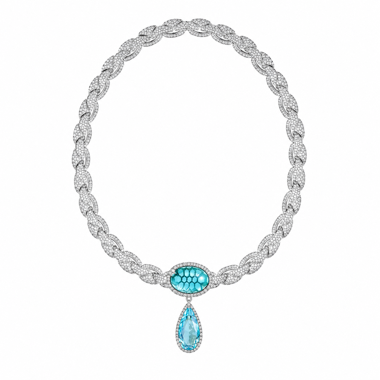 Fridlind 14K Gold Teardrop Cushioon Choker Necklace
