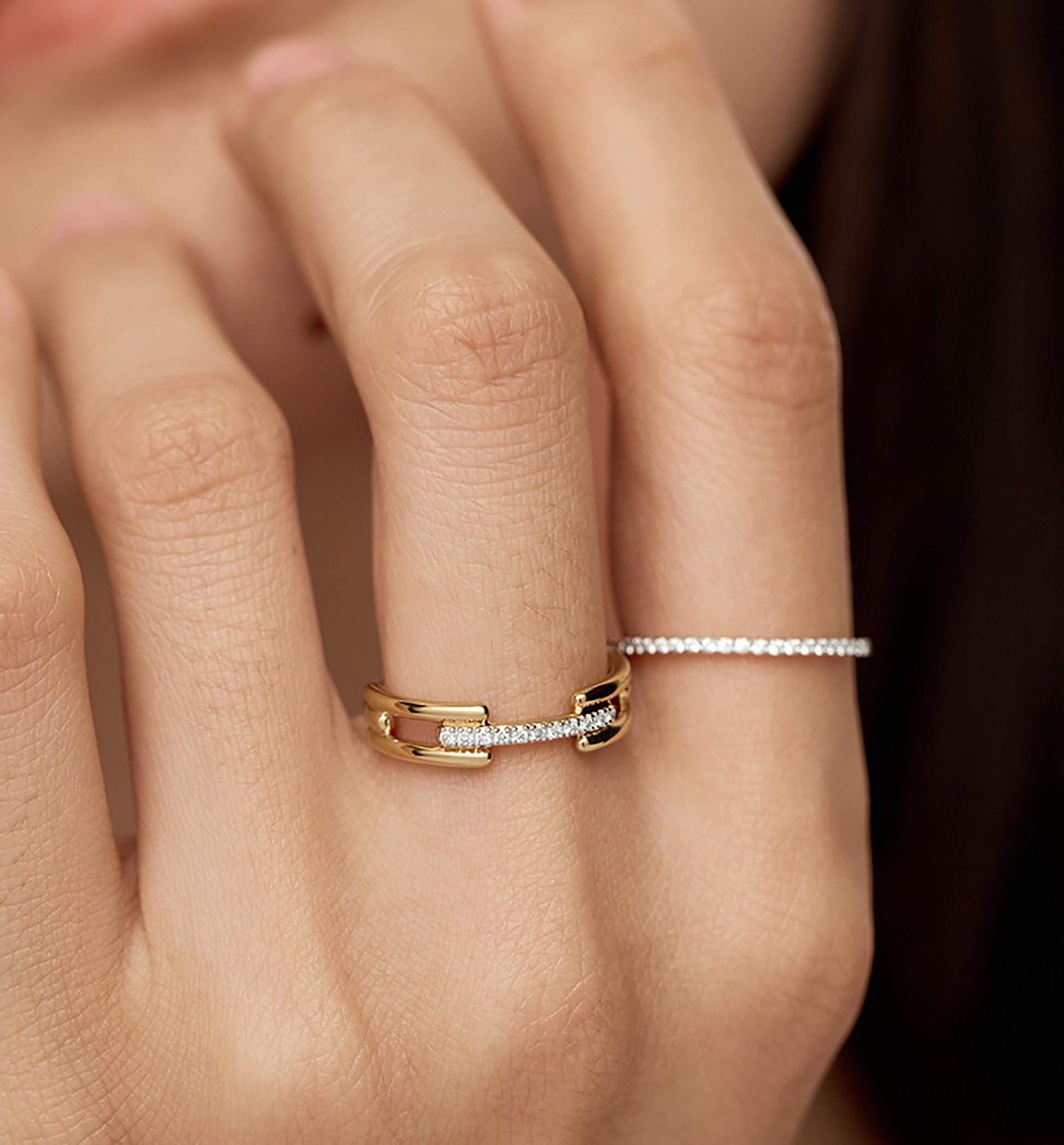 Friedgard 18K Gold Layered Pavé Ring