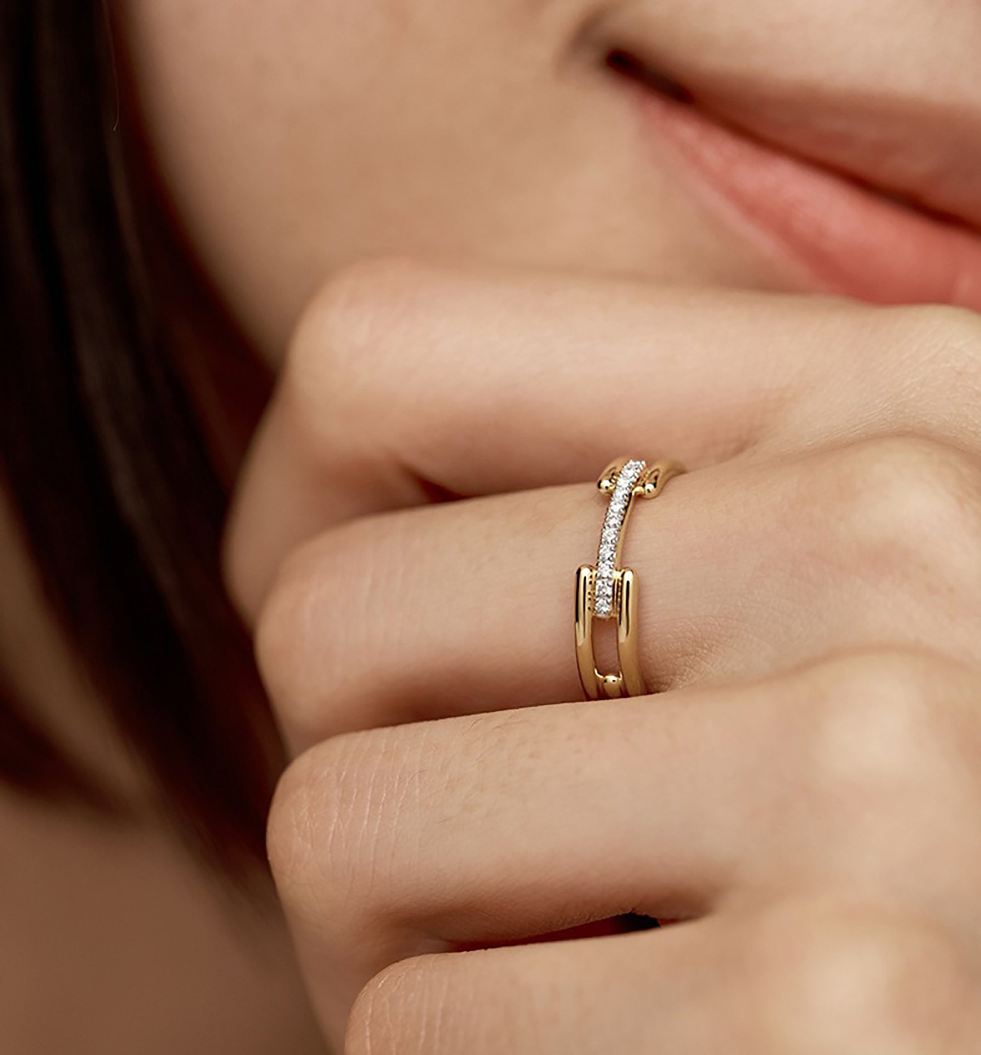 Friedgard 18K Gold Layered Pavé Ring