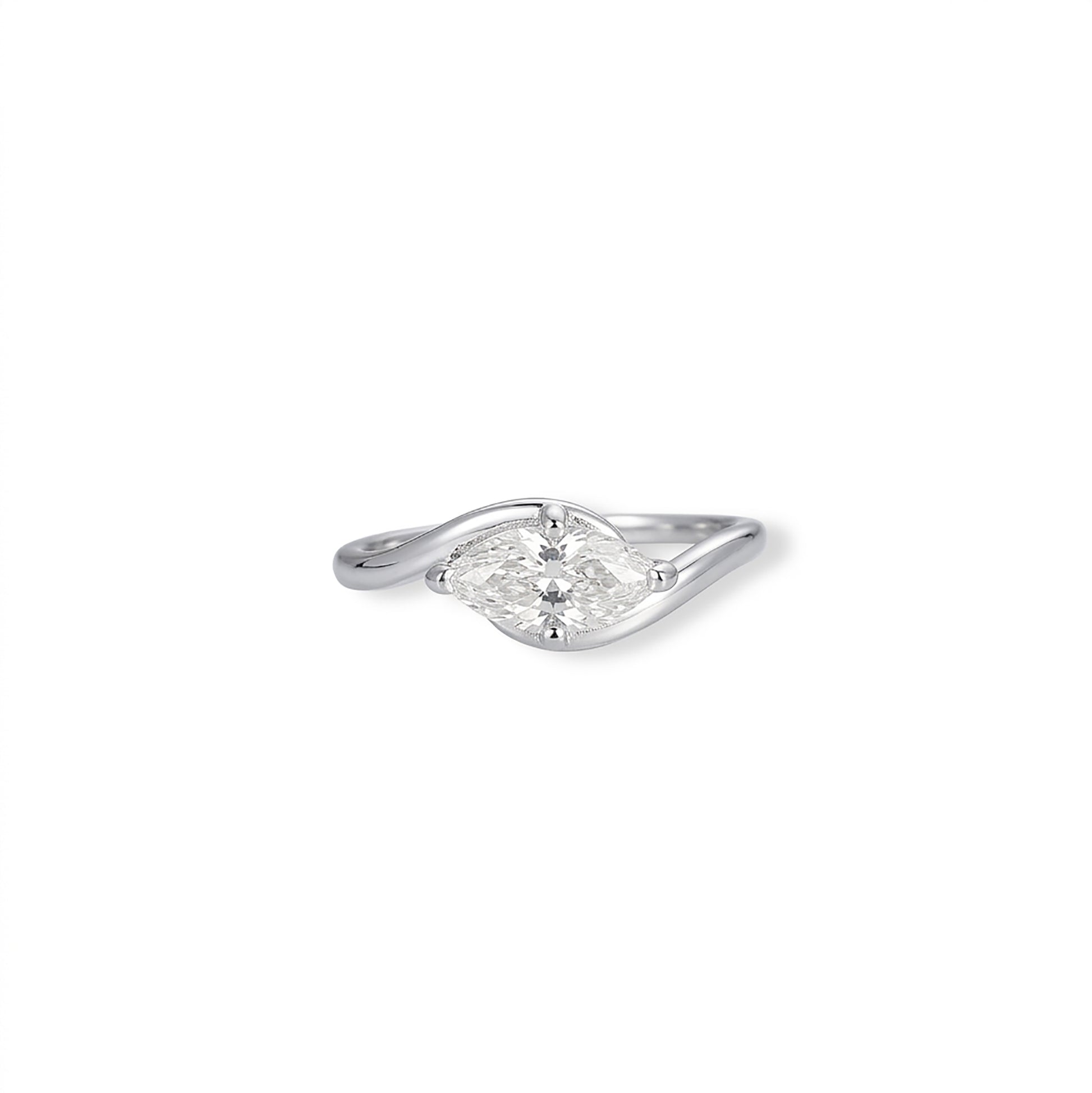 Friedlina 14K Gold Marquise Moissanite Ring Set