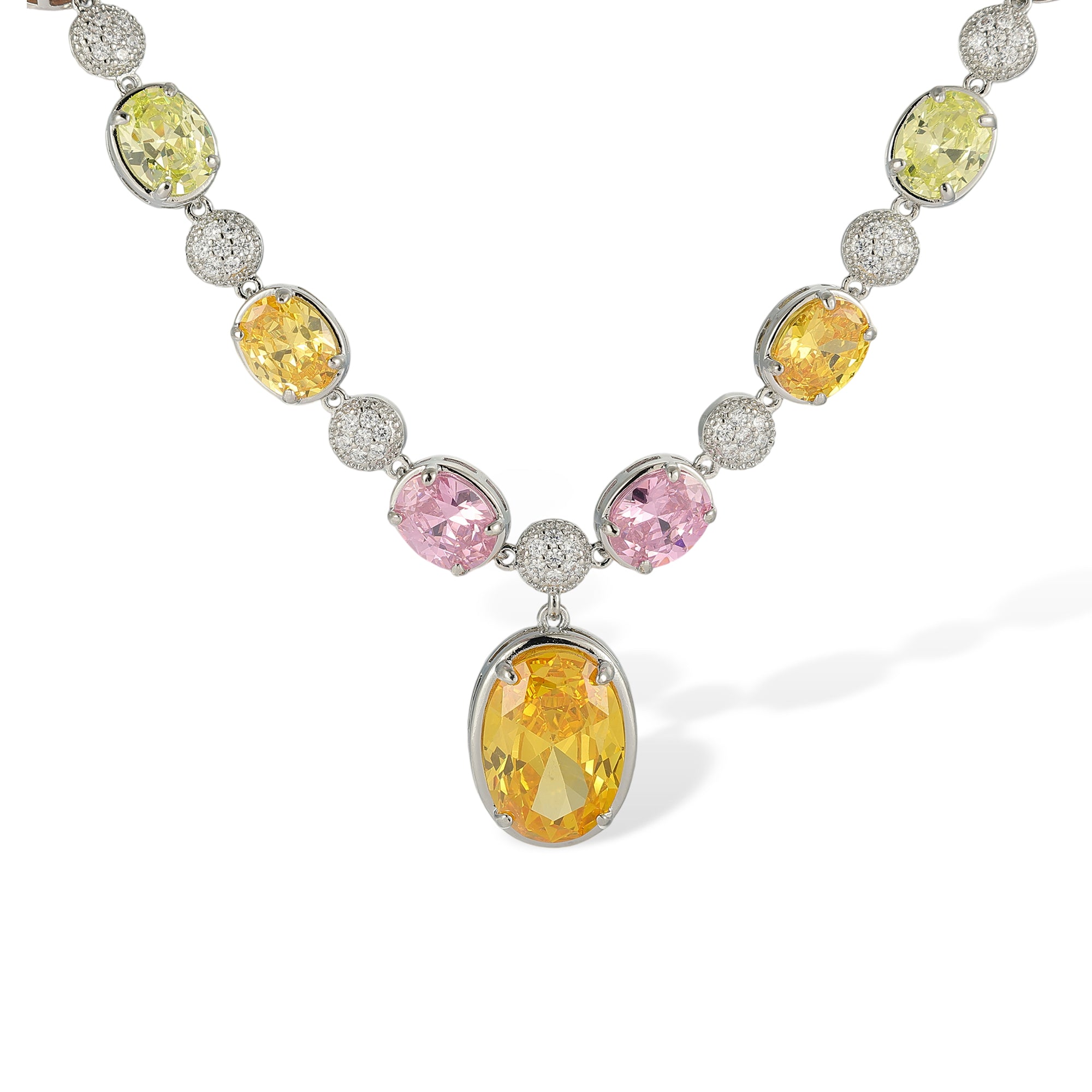 Friedrike Multicolor Oval Necklace