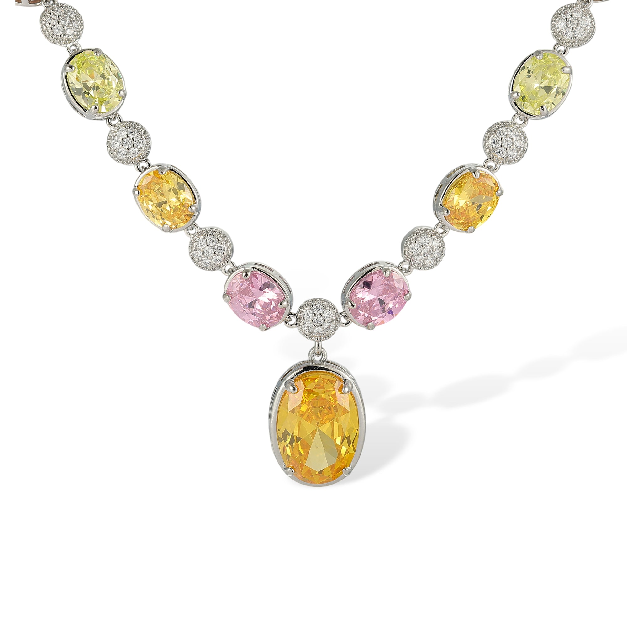 Friedrike Multicolor Oval Necklace