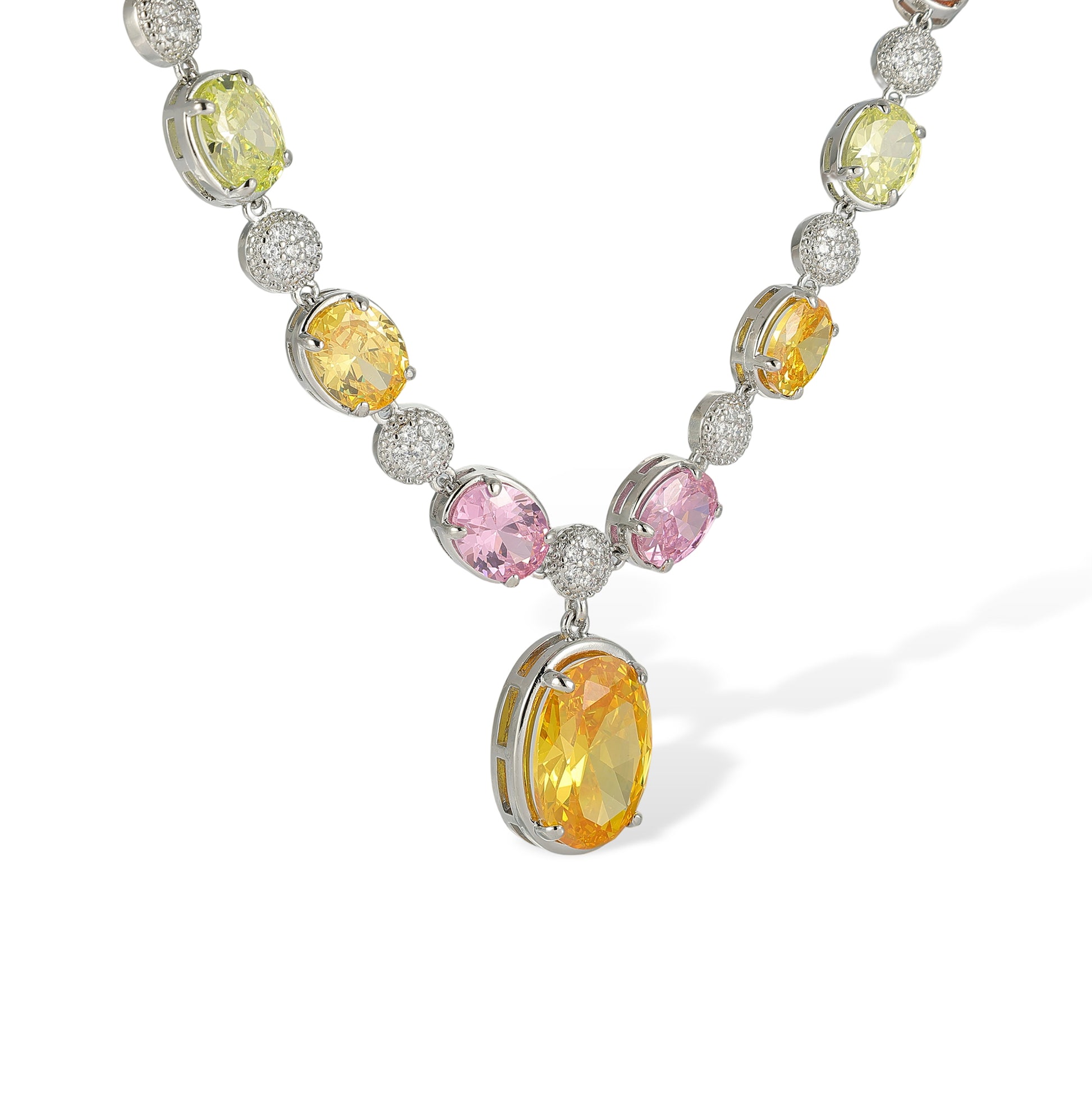 Friedrike Multicolor Oval Necklace