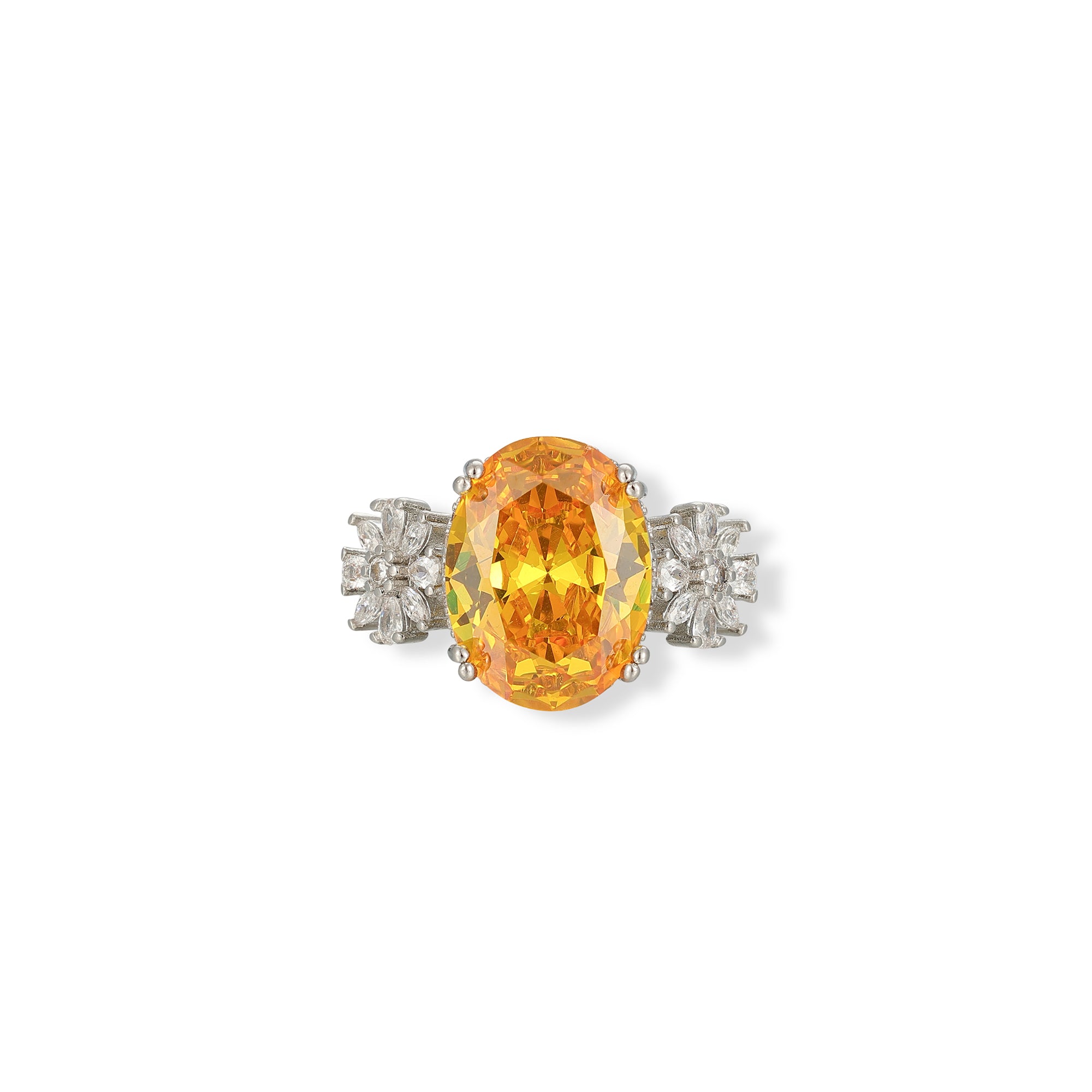 Friedrike Yellow Oval Open Ring