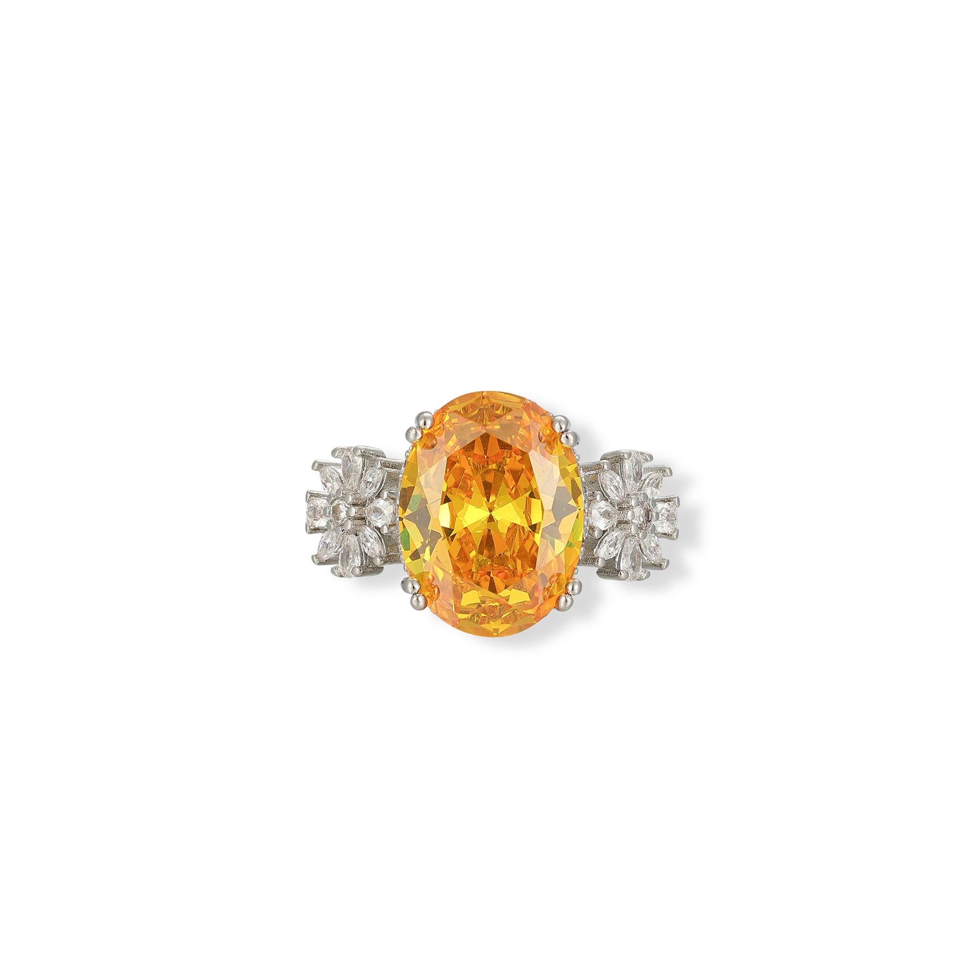 Friedrike Yellow Oval Open Ring