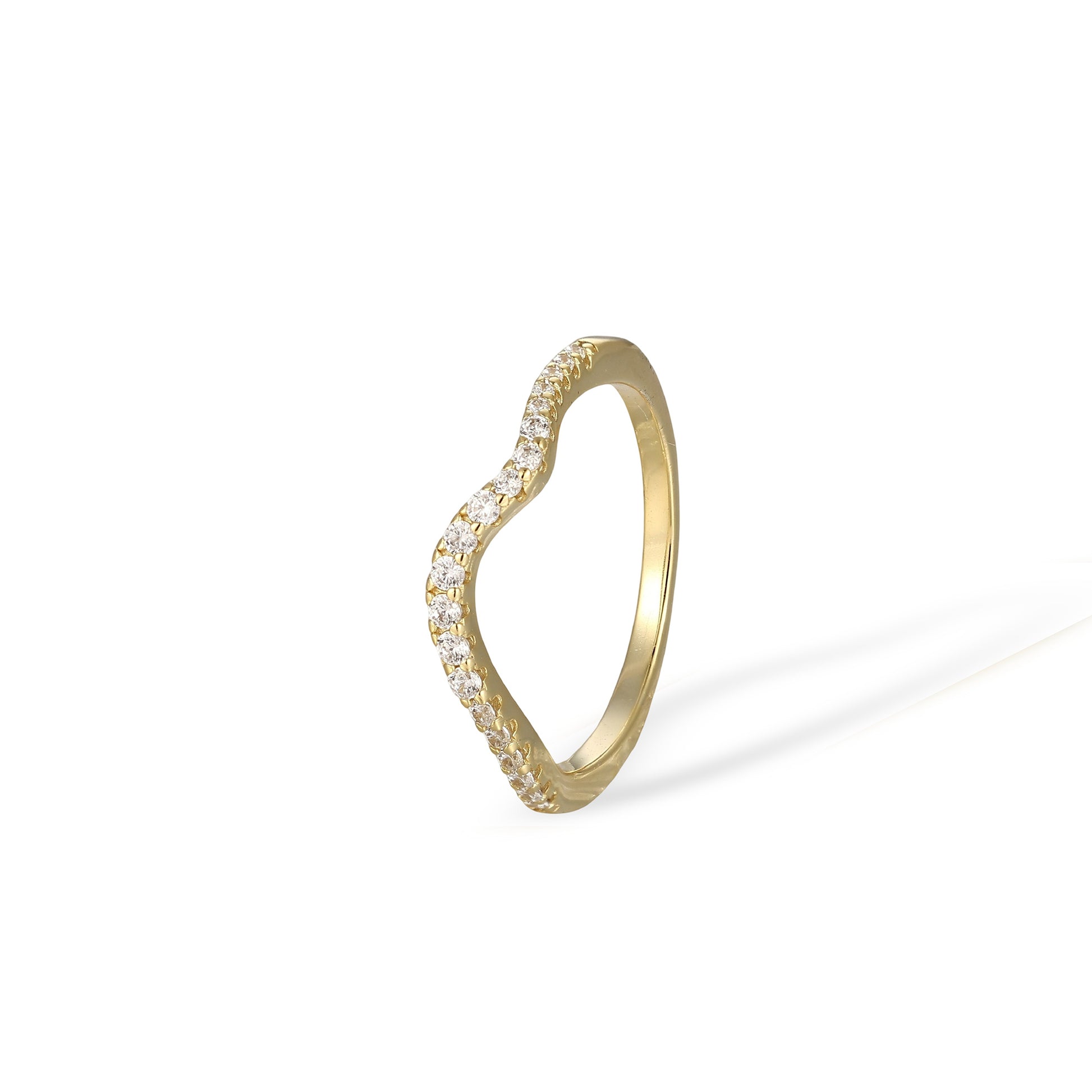 Friedrun 14K Gold Marquise Open Ring Set