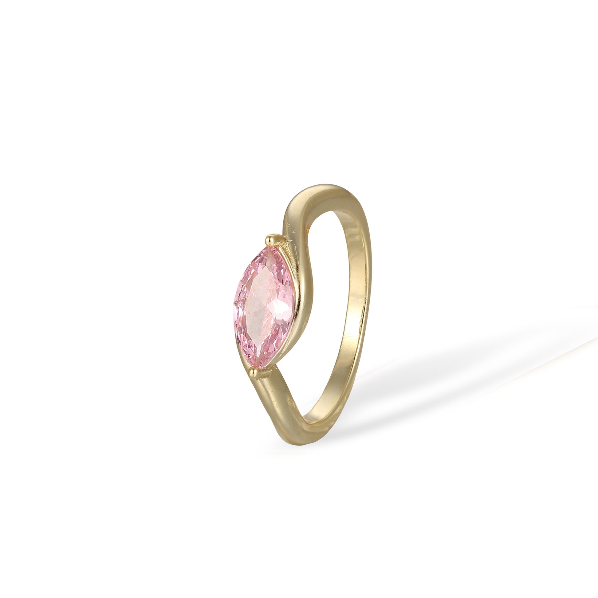 Friedrun 14K Gold Marquise Open Ring Set