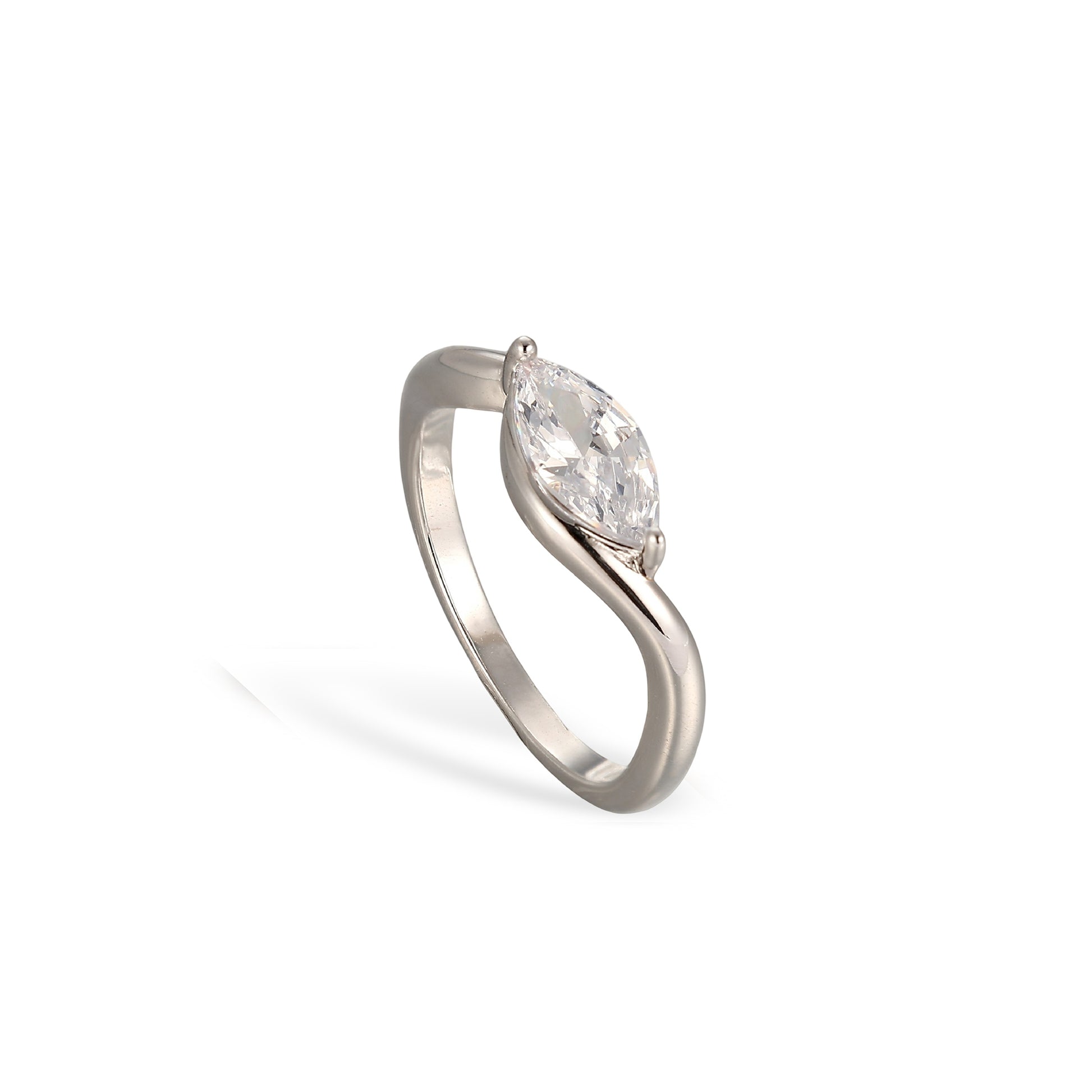 Friedrun 14K Gold Marquise Open Ring Set