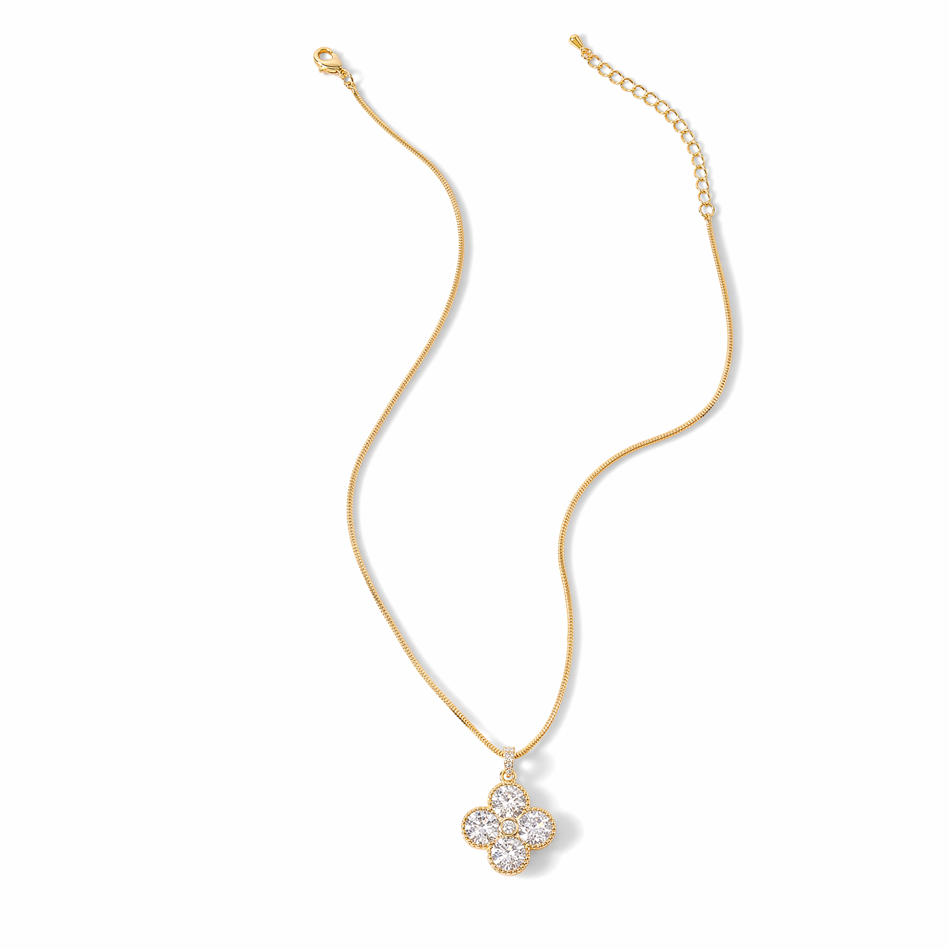 Friedtrud 14K Gold Trèfle Necklace