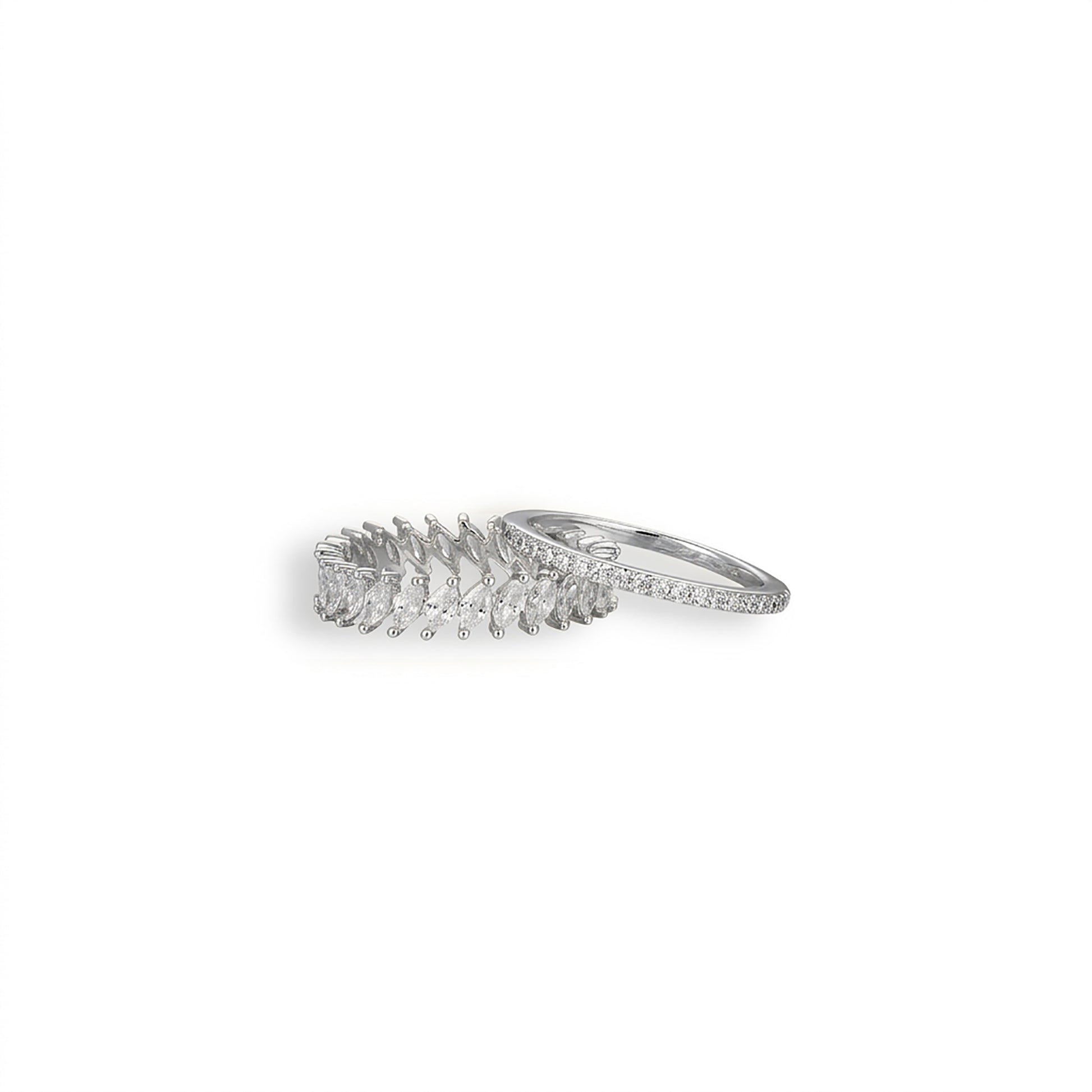 Friedwina 14K Gold Marquise Open Ring Set