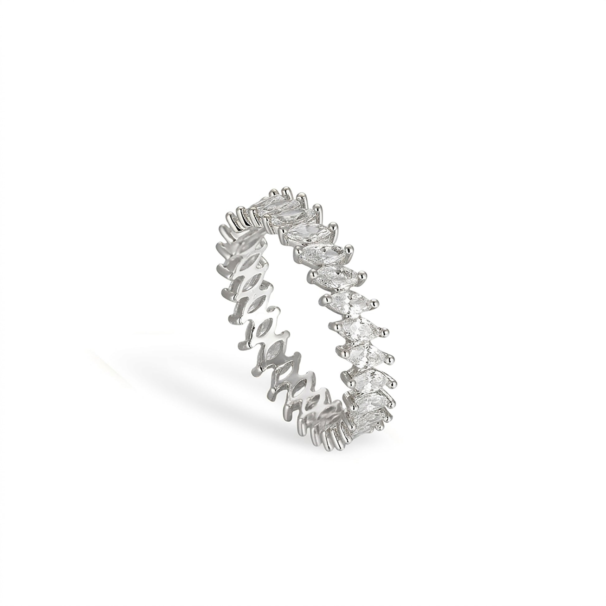 Friedwina 14K Gold Marquise Open Ring Set