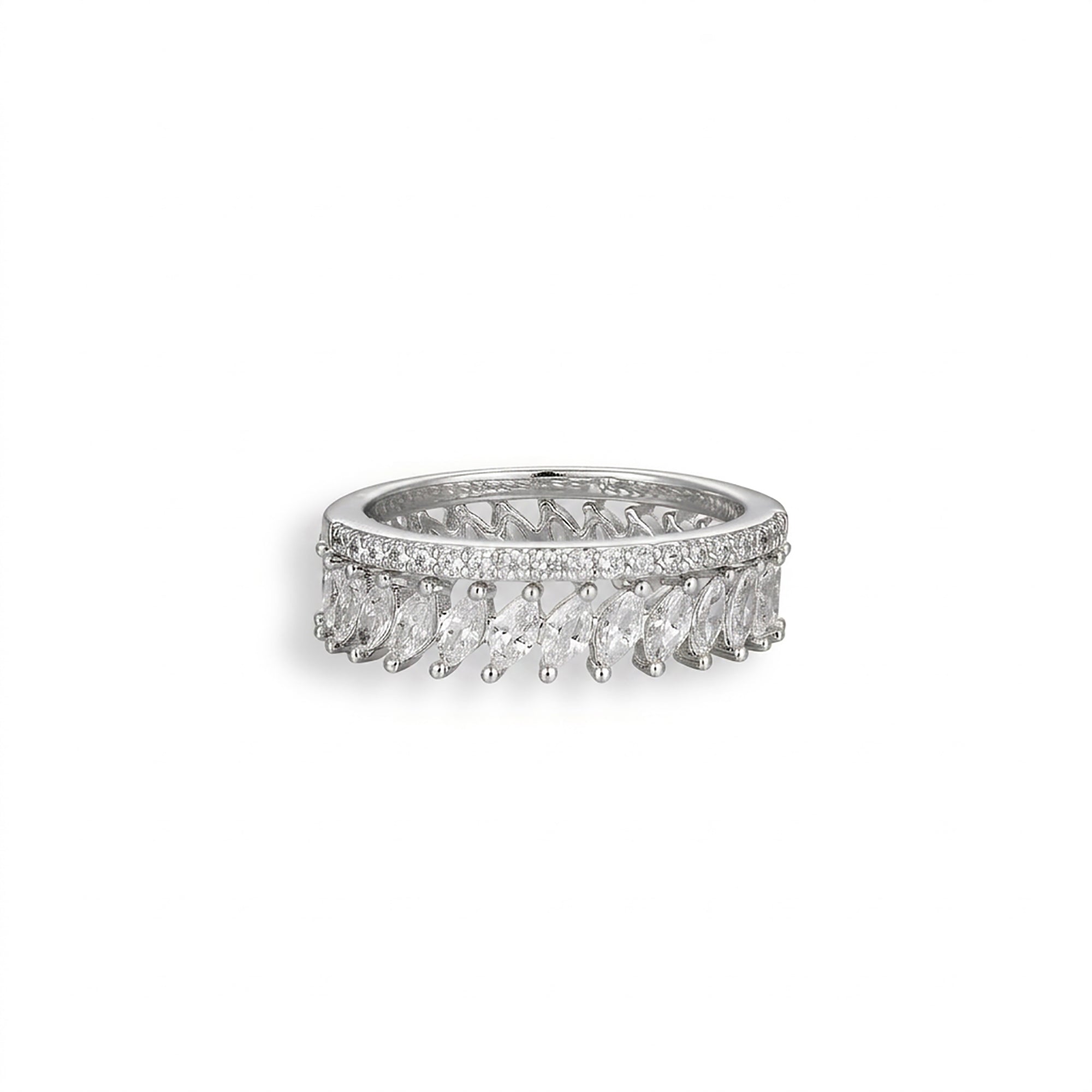 Friedwina 14K Gold Marquise Open Ring Set