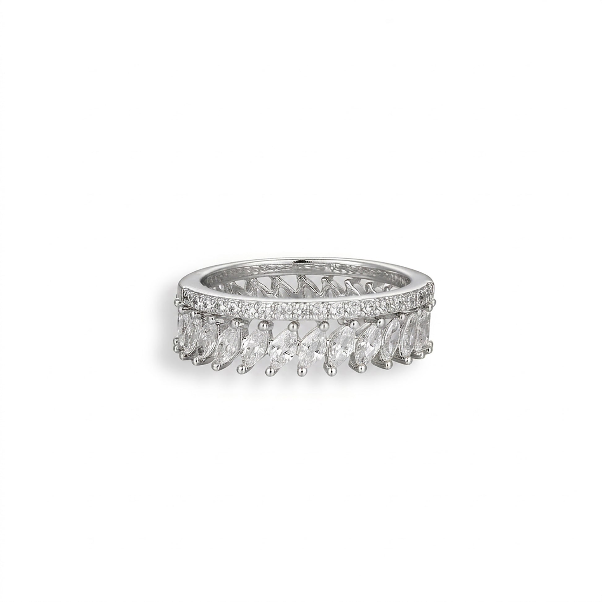Friedwina 14K Gold Marquise Open Ring Set
