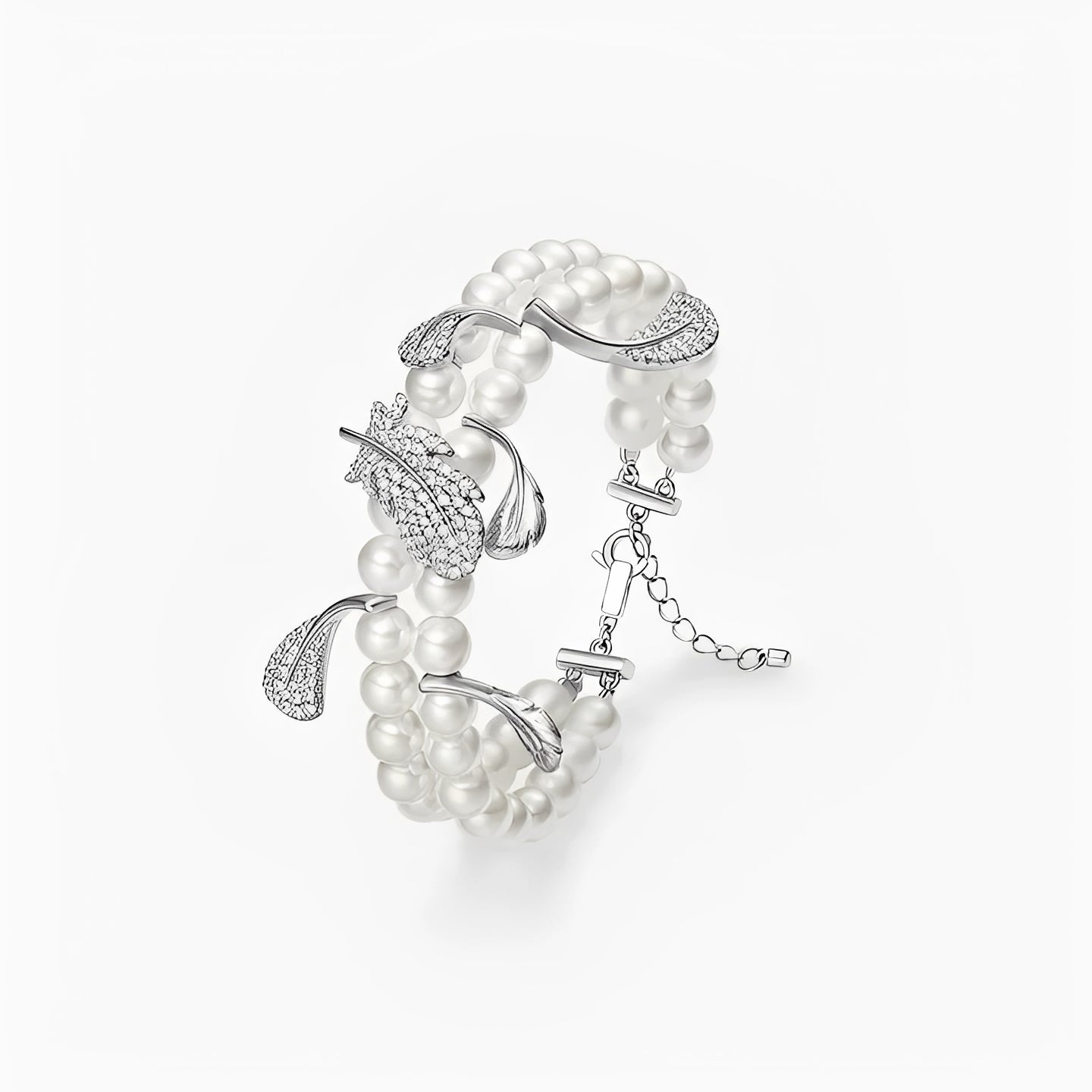 Galatée White Leaf Bracelet