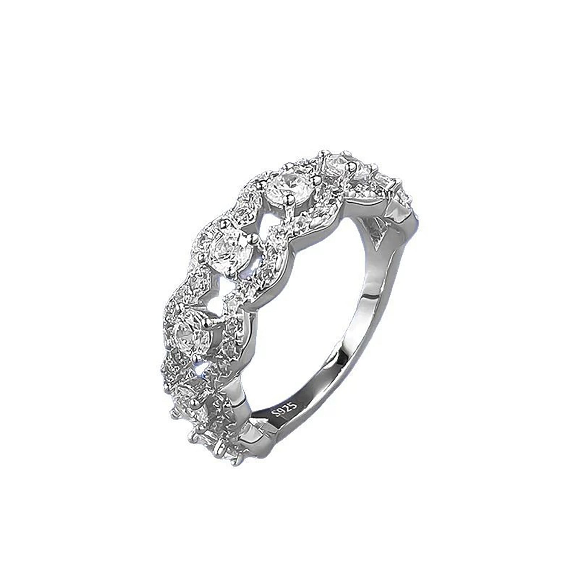 Galla White Wave Ring