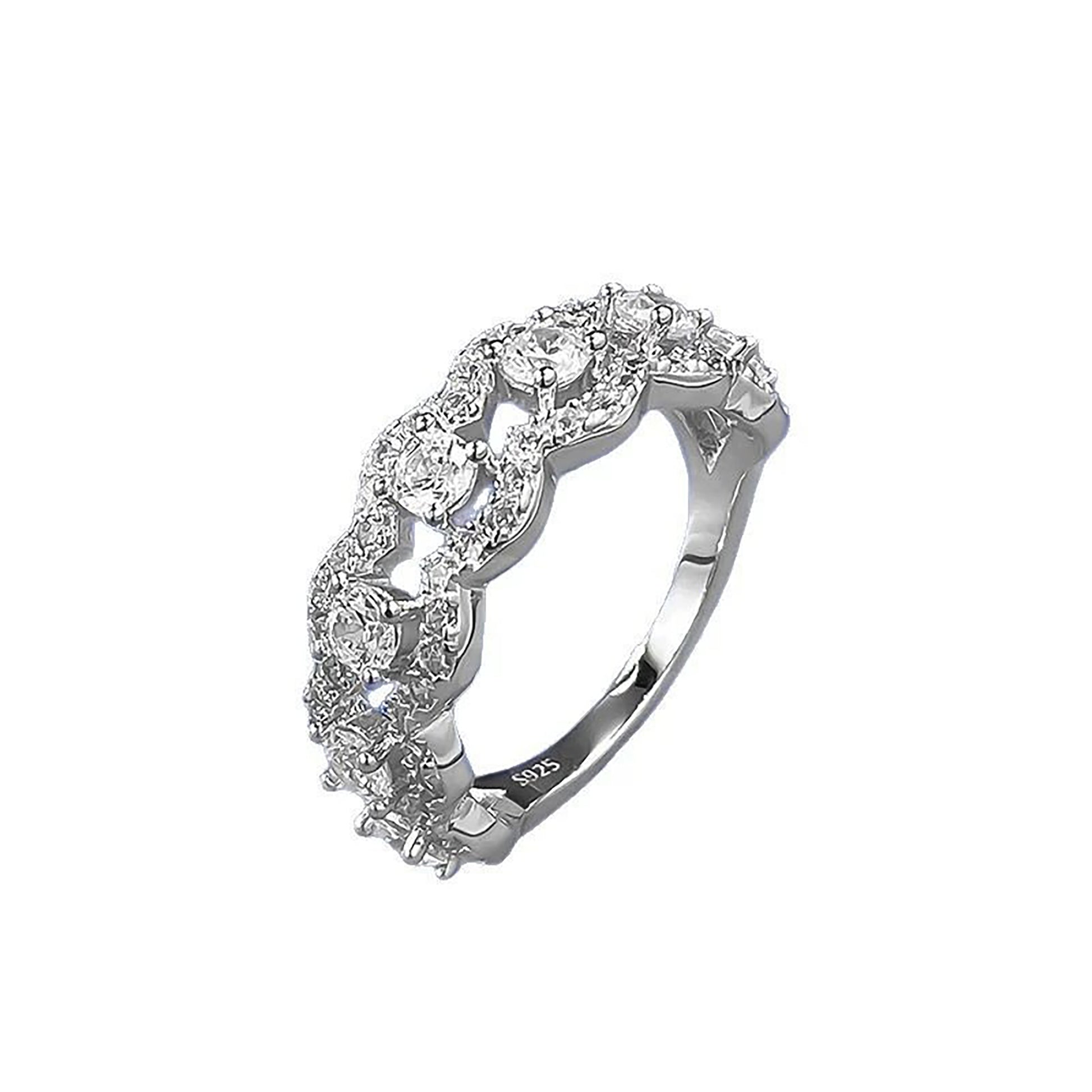 Galla White Wave Ring