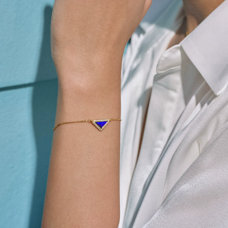 Geertje 14K Gold Triangular Bracelet