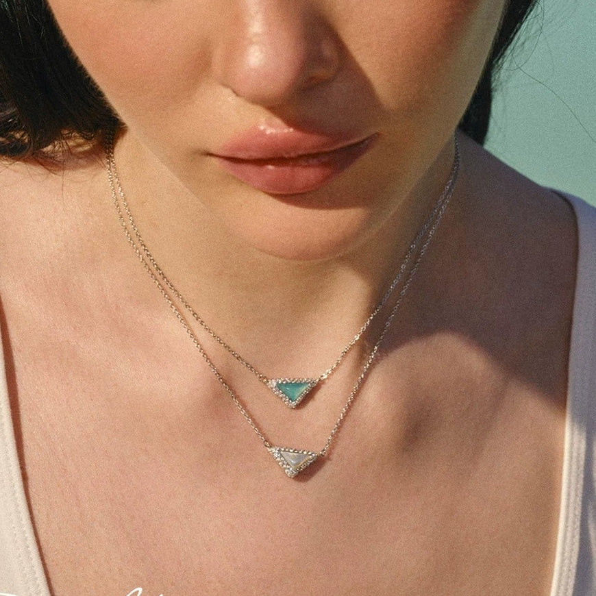 Geertje Turquoise Triangular Amazonite Necklace