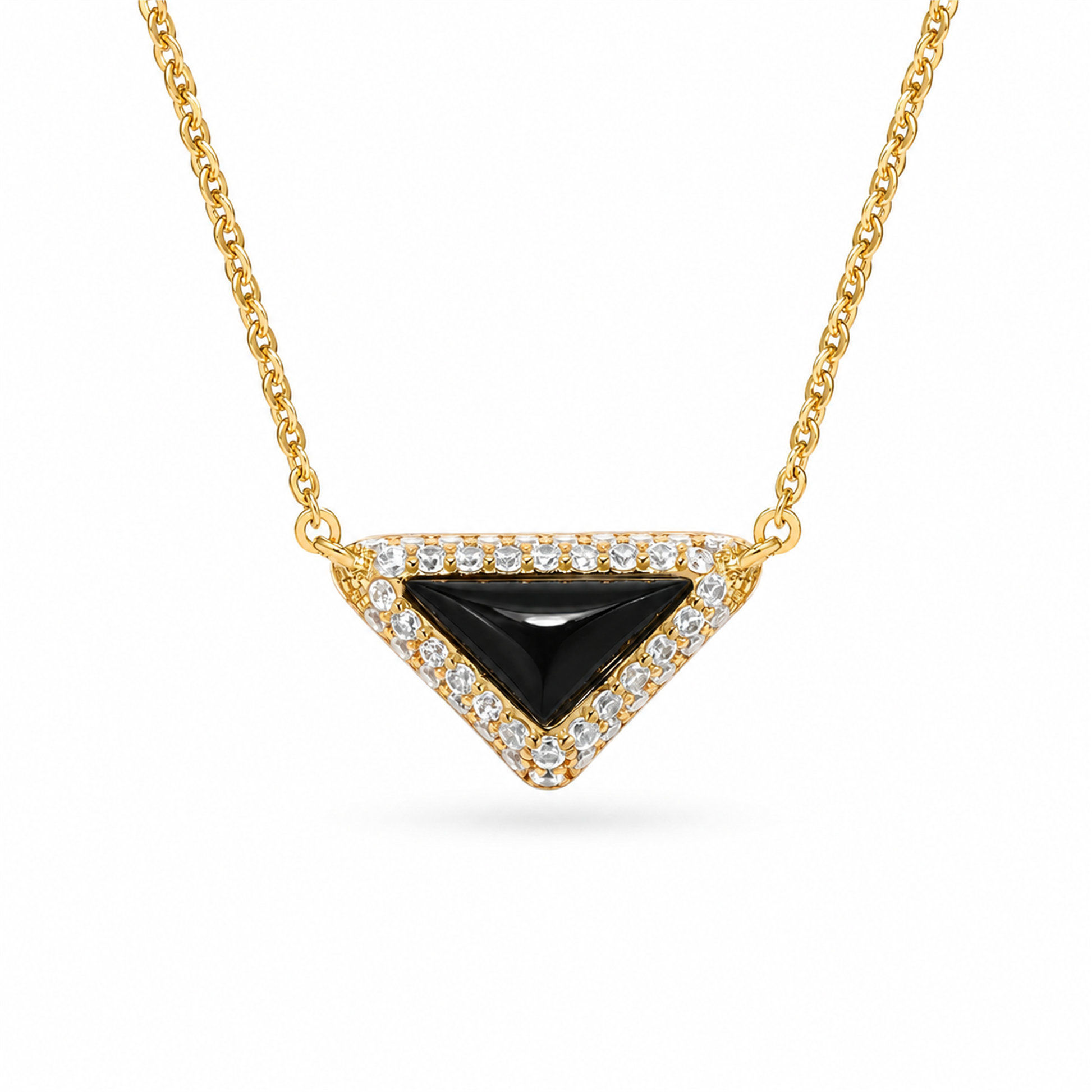 Geertje 14K Gold Triangular Necklace