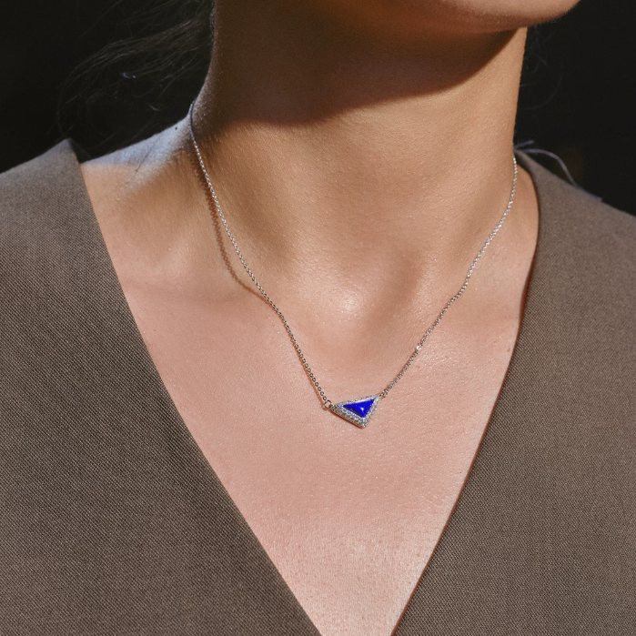 Geertje 14K Gold Triangular Necklace