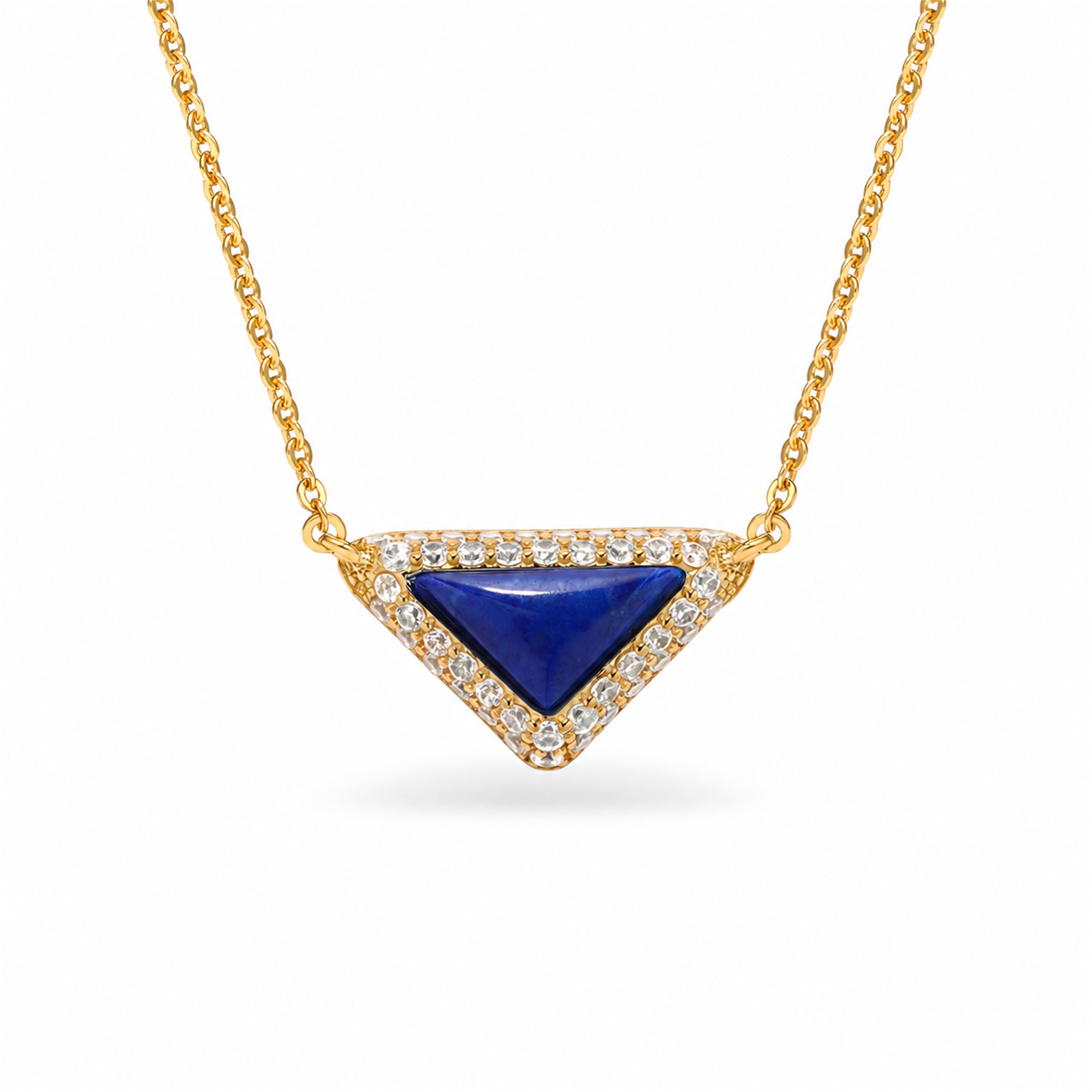 Geertje 14K Gold Triangular Necklace