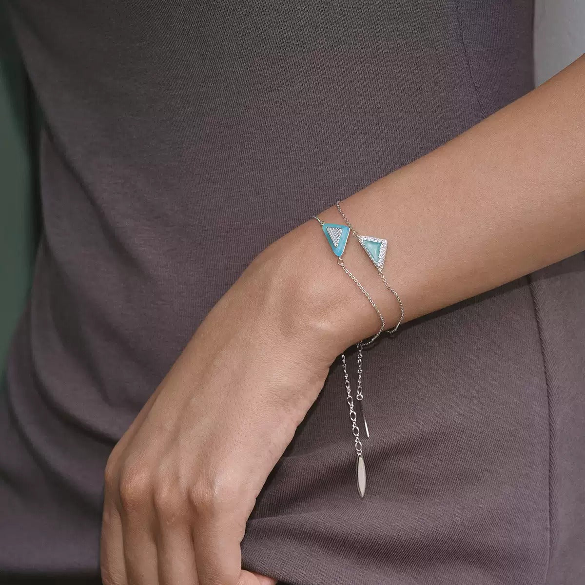 Geertje Turquoise Triangular Amazonite Bracelet