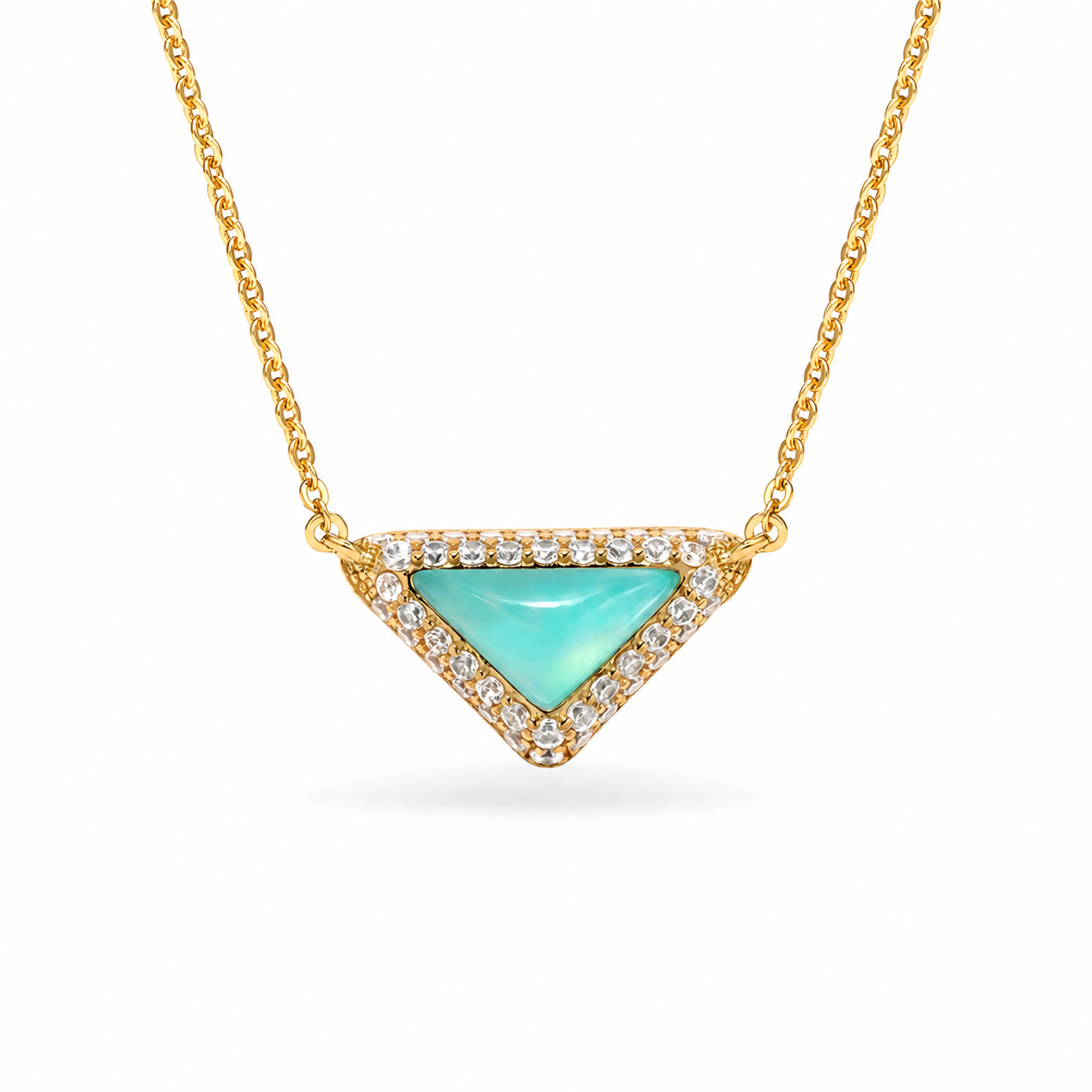 Geertje Turquoise Triangular Amazonite Necklace