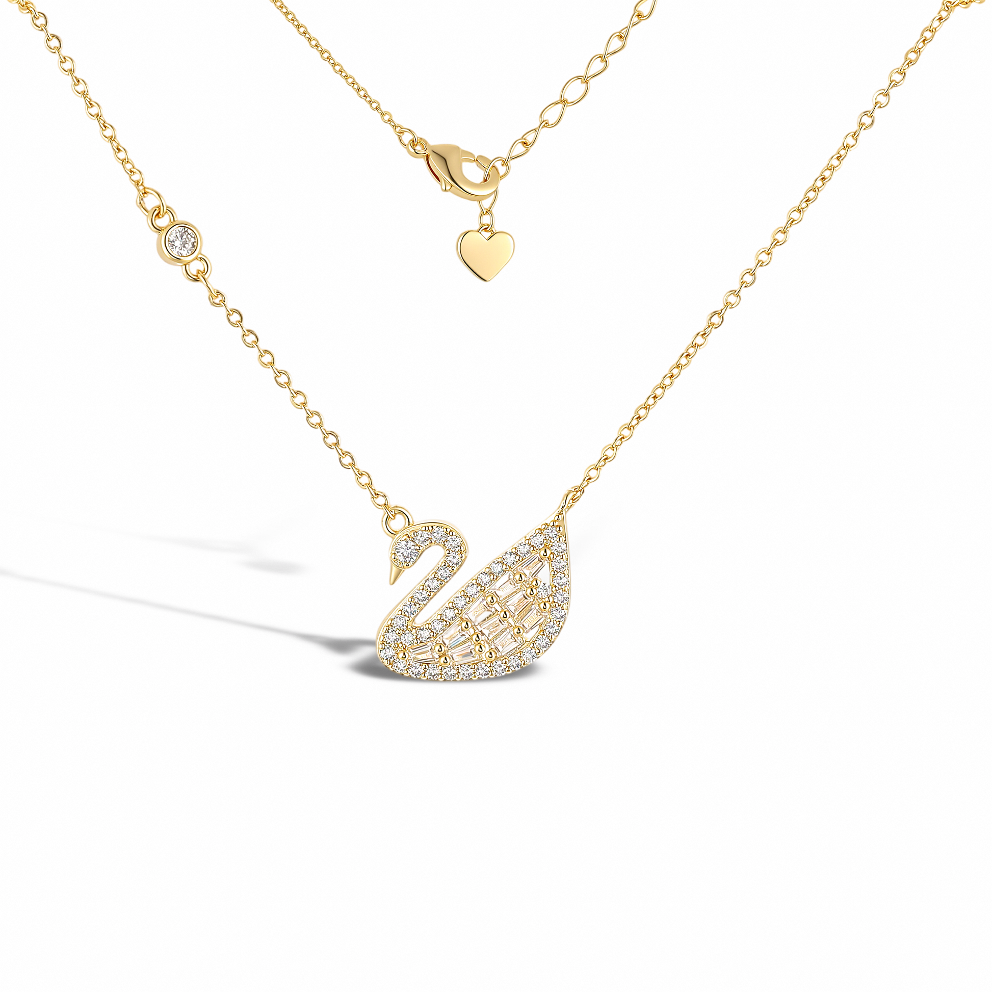Geneviève 18K Gold Swan Necklace