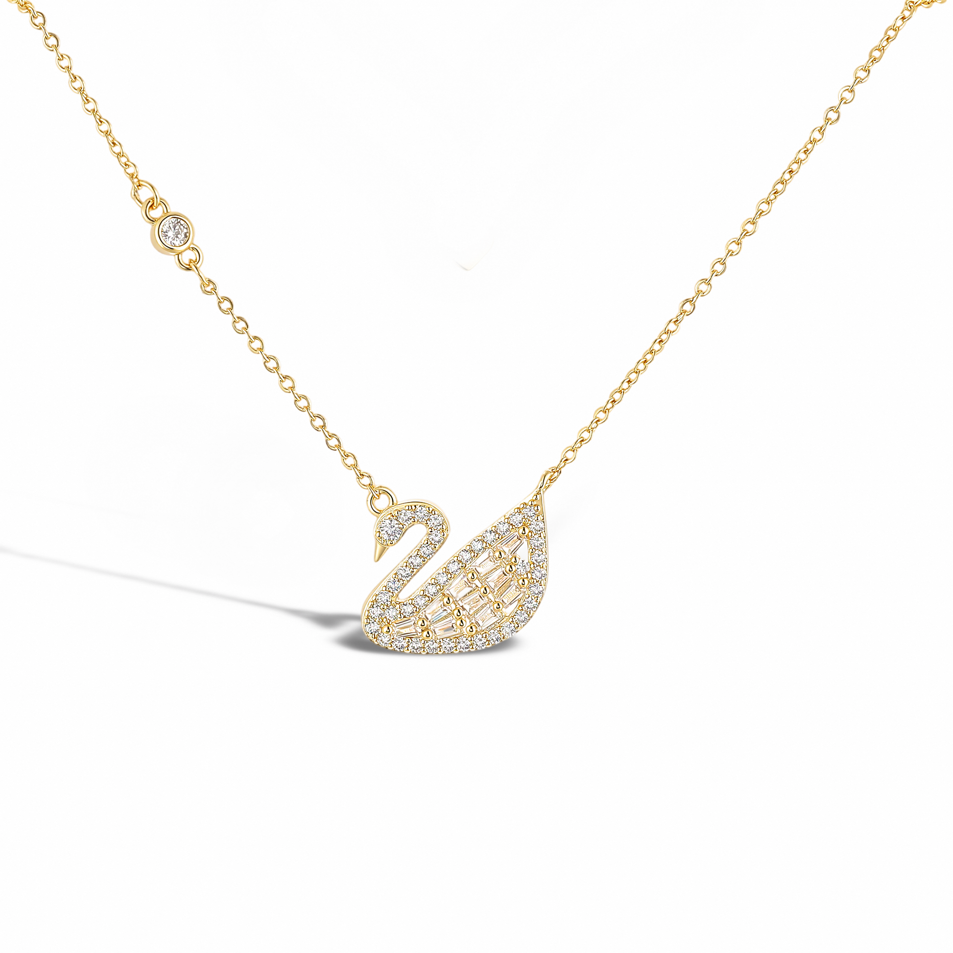Geneviève 18K Gold Swan Necklace