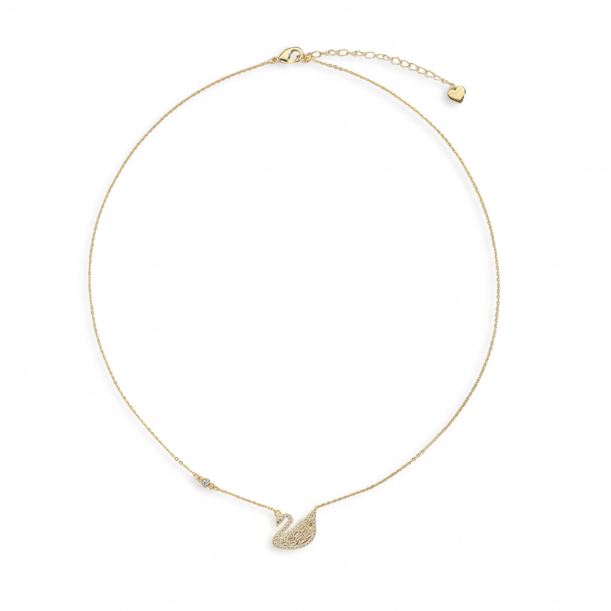 Geneviève 18K Gold Swan Necklace
