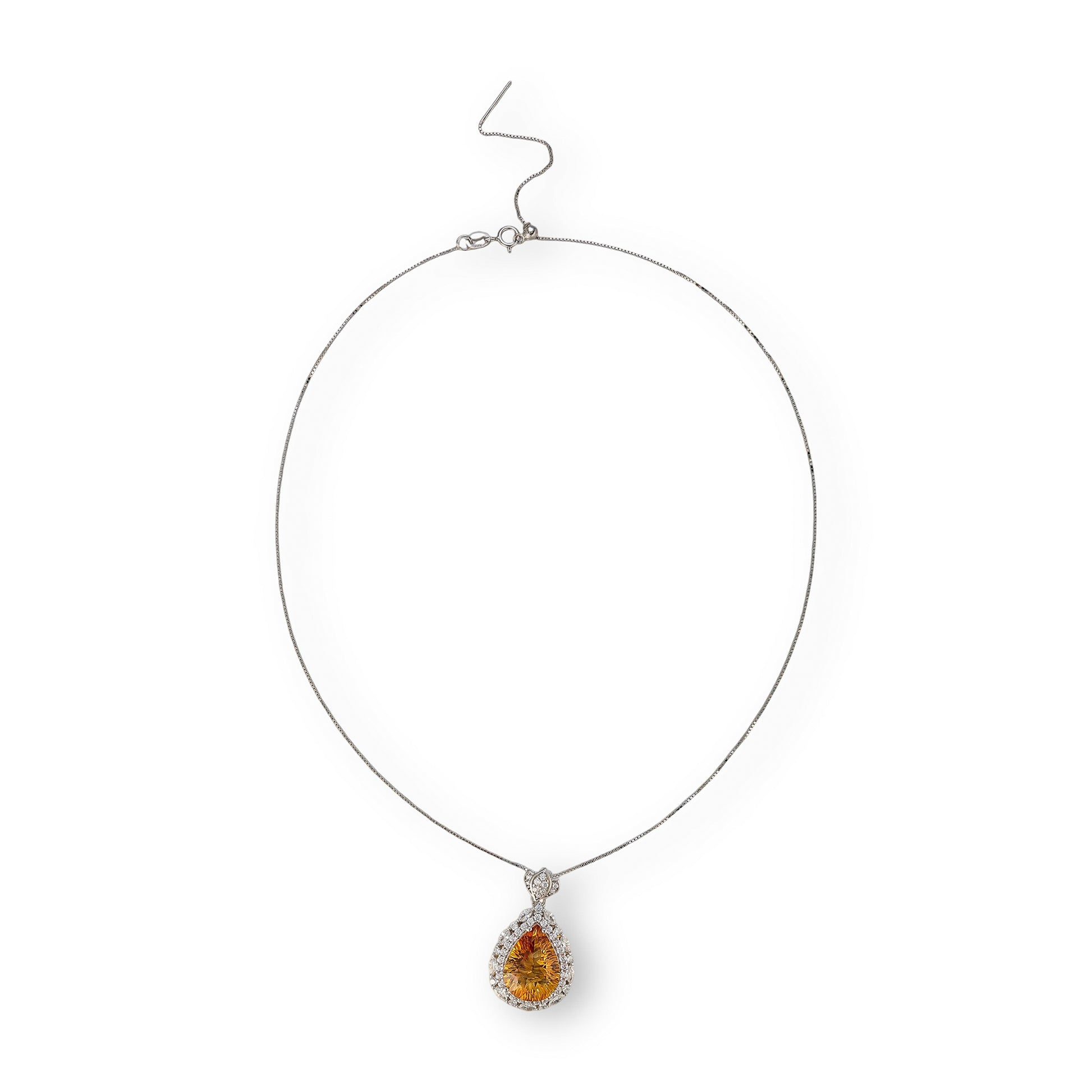 Gergard Yellow Teardrop Citrine Necklace