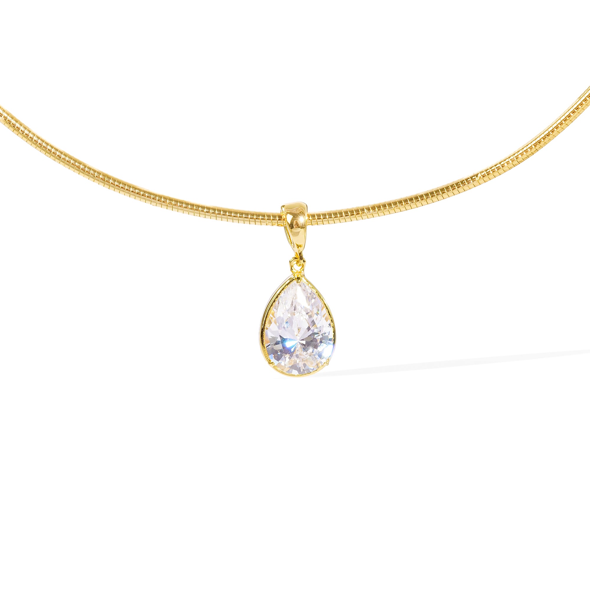 Gerlina 14K Gold Teadrop Choker Necklace