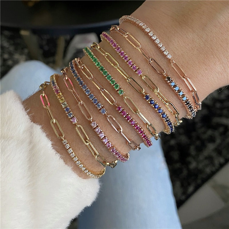 Gerlinde Paperclip Link Round Bracelet