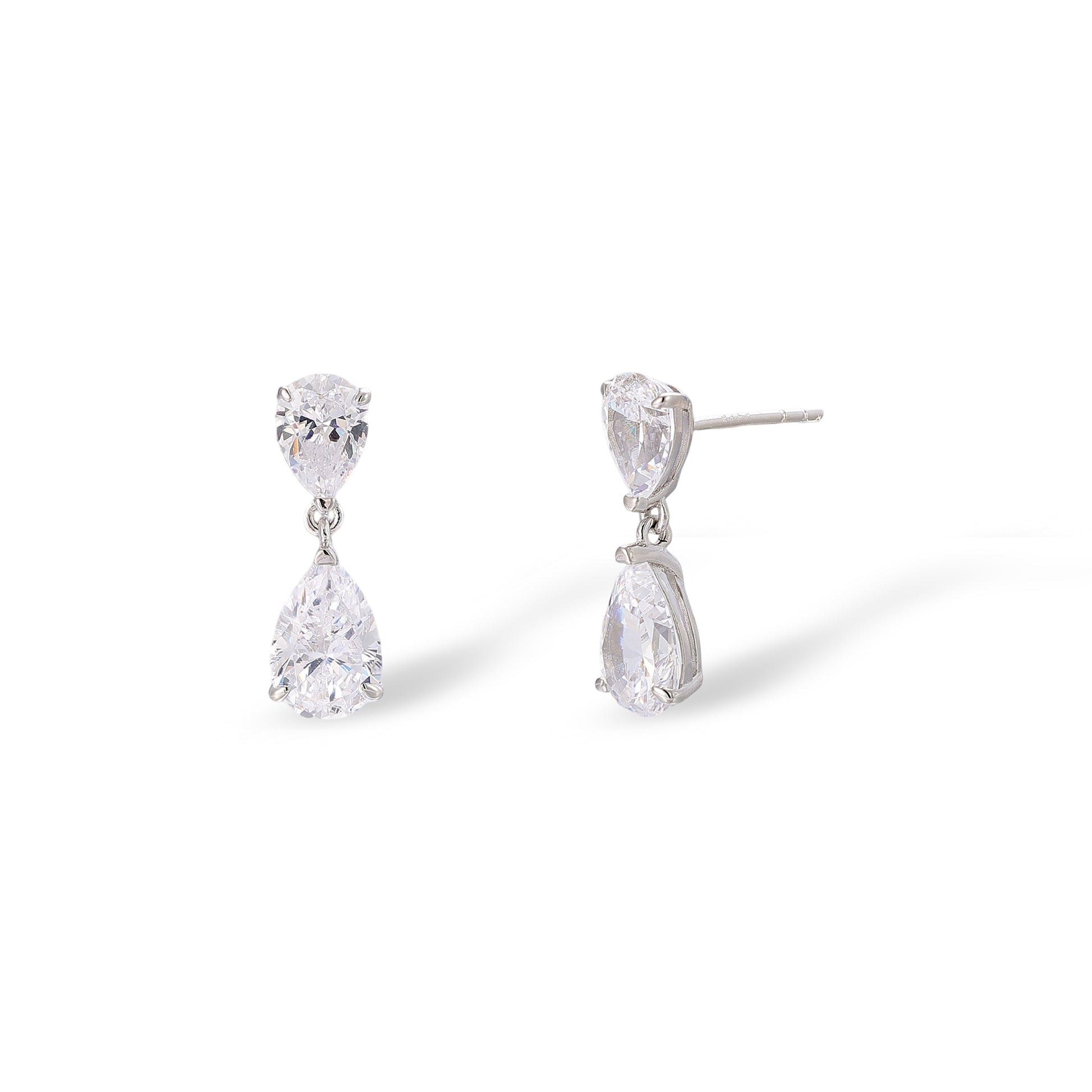Gerwina White Teardrop Earrings