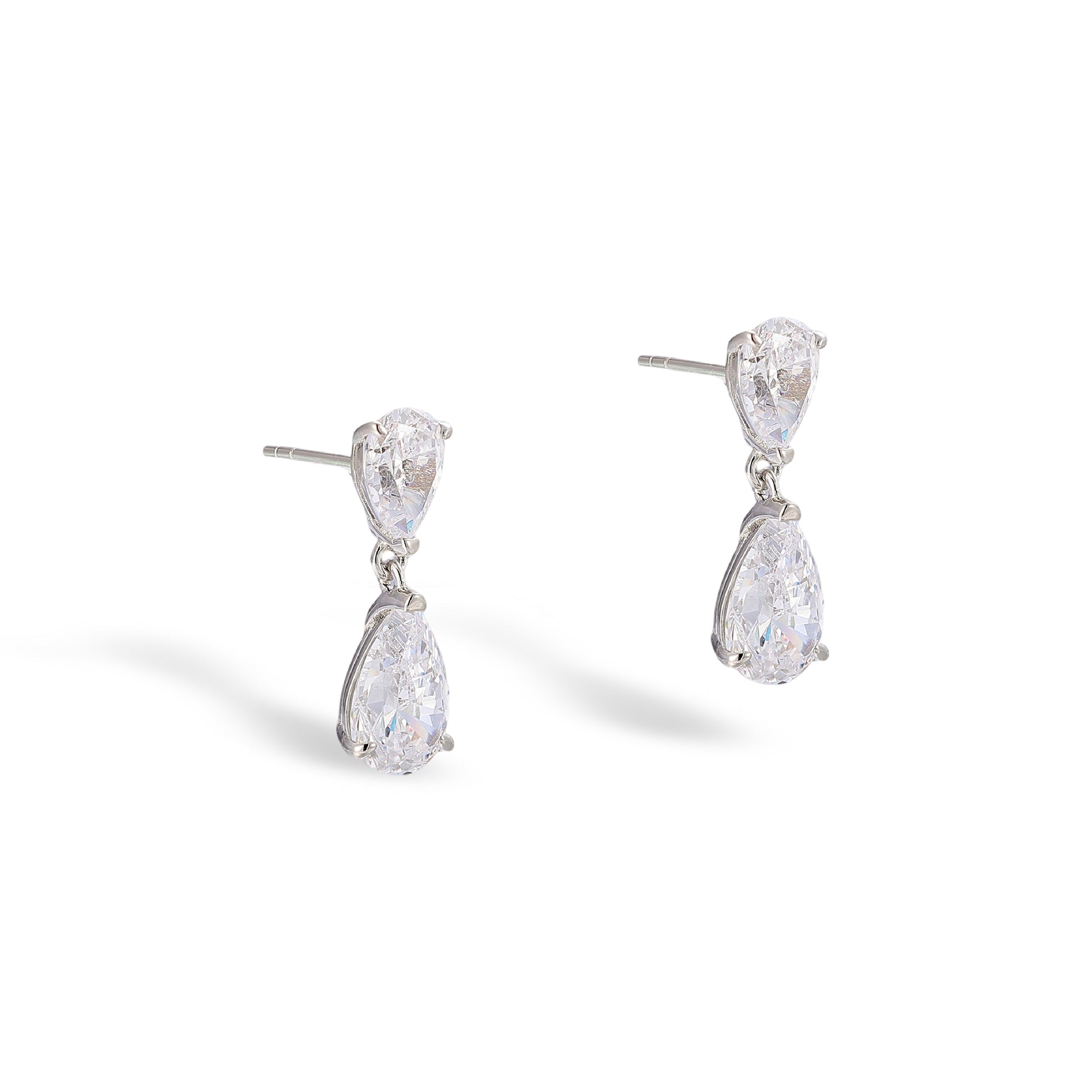 Gerwina White Teardrop Earrings