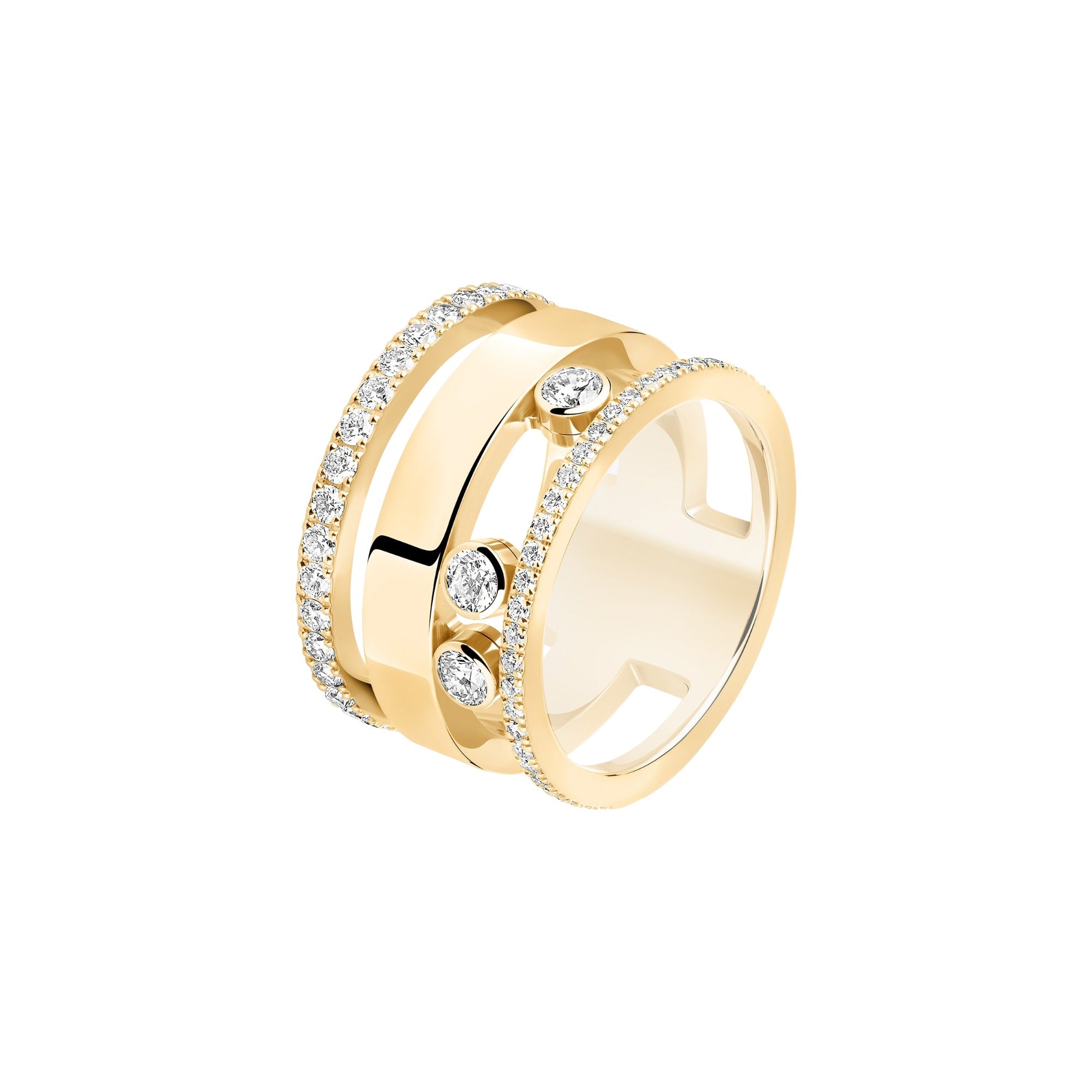 Gislrun 14K Gold Hollow Geometric Ring