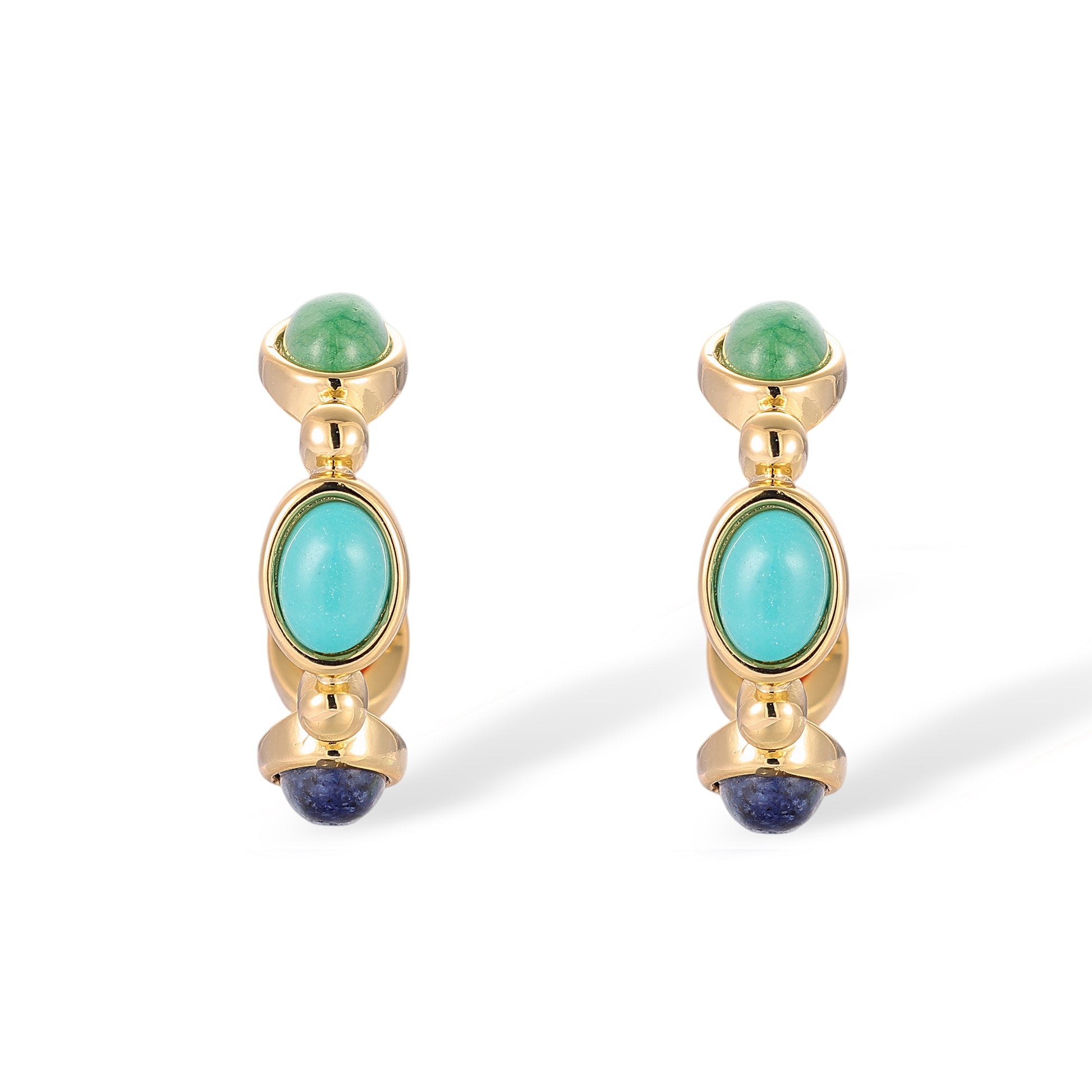 Godeleine Multicolor Oval Earrings