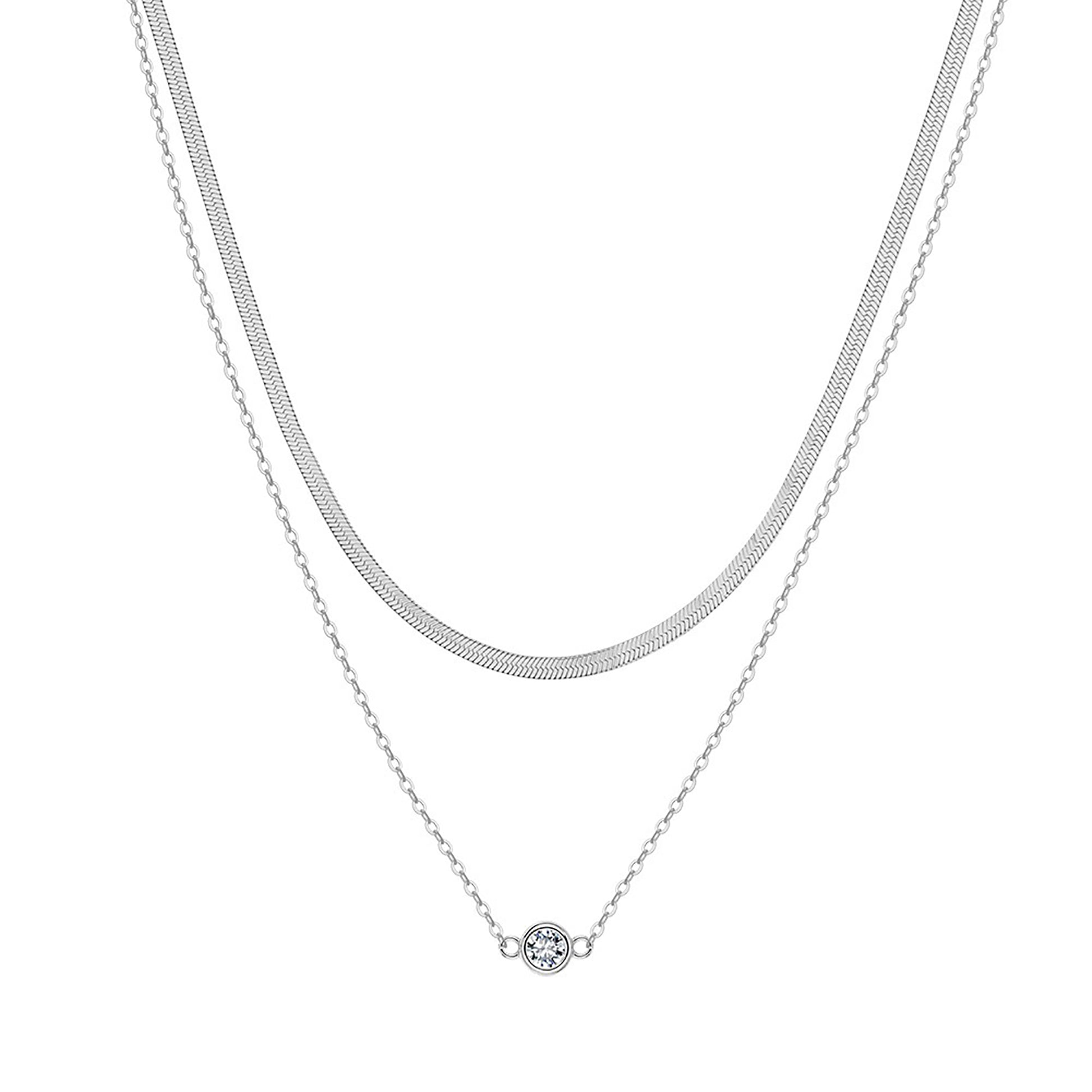 Godlind 14K Gold Round Double-Layer Necklace